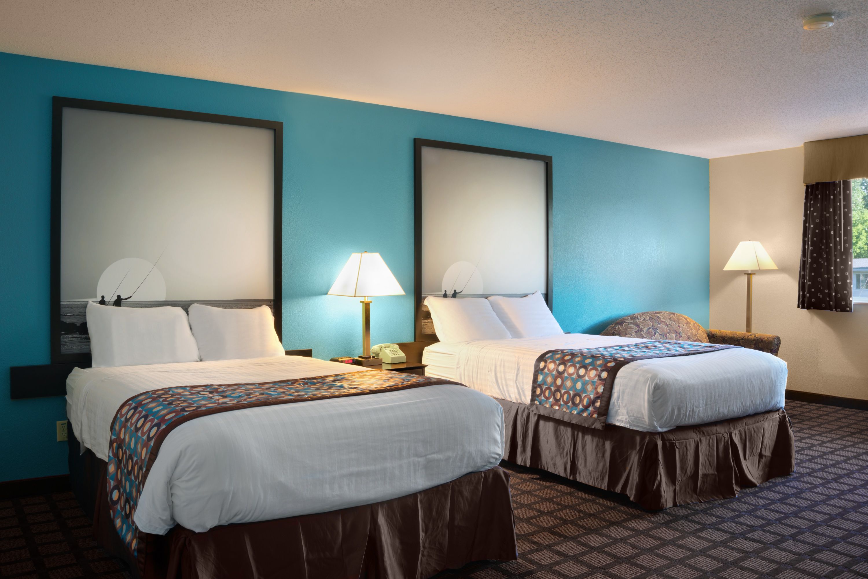 Guest room at the Super 8 by Wyndham Whitewater WI in Whitewater, Wisconsin