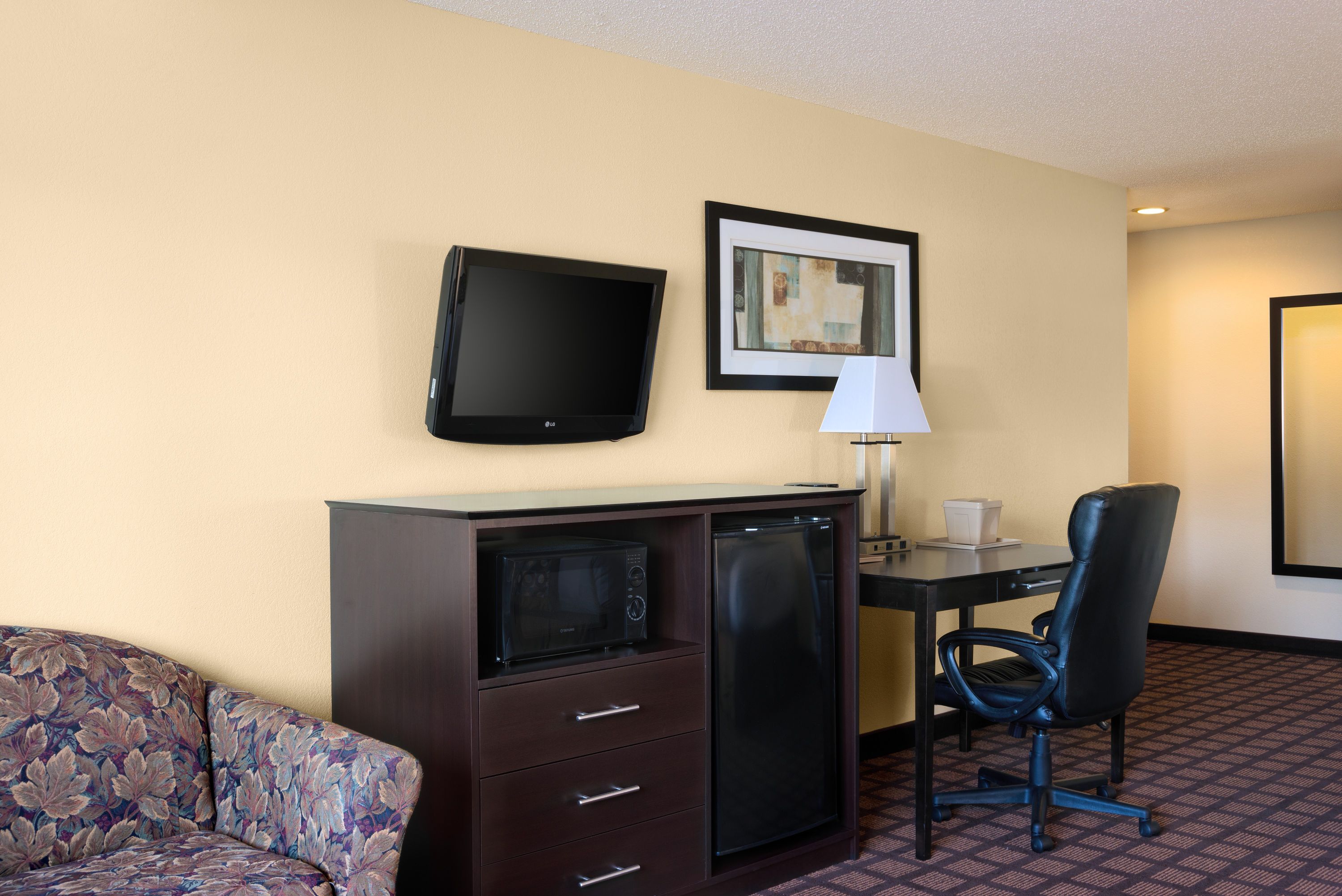 Guest room at the Super 8 by Wyndham Whitewater WI in Whitewater, Wisconsin