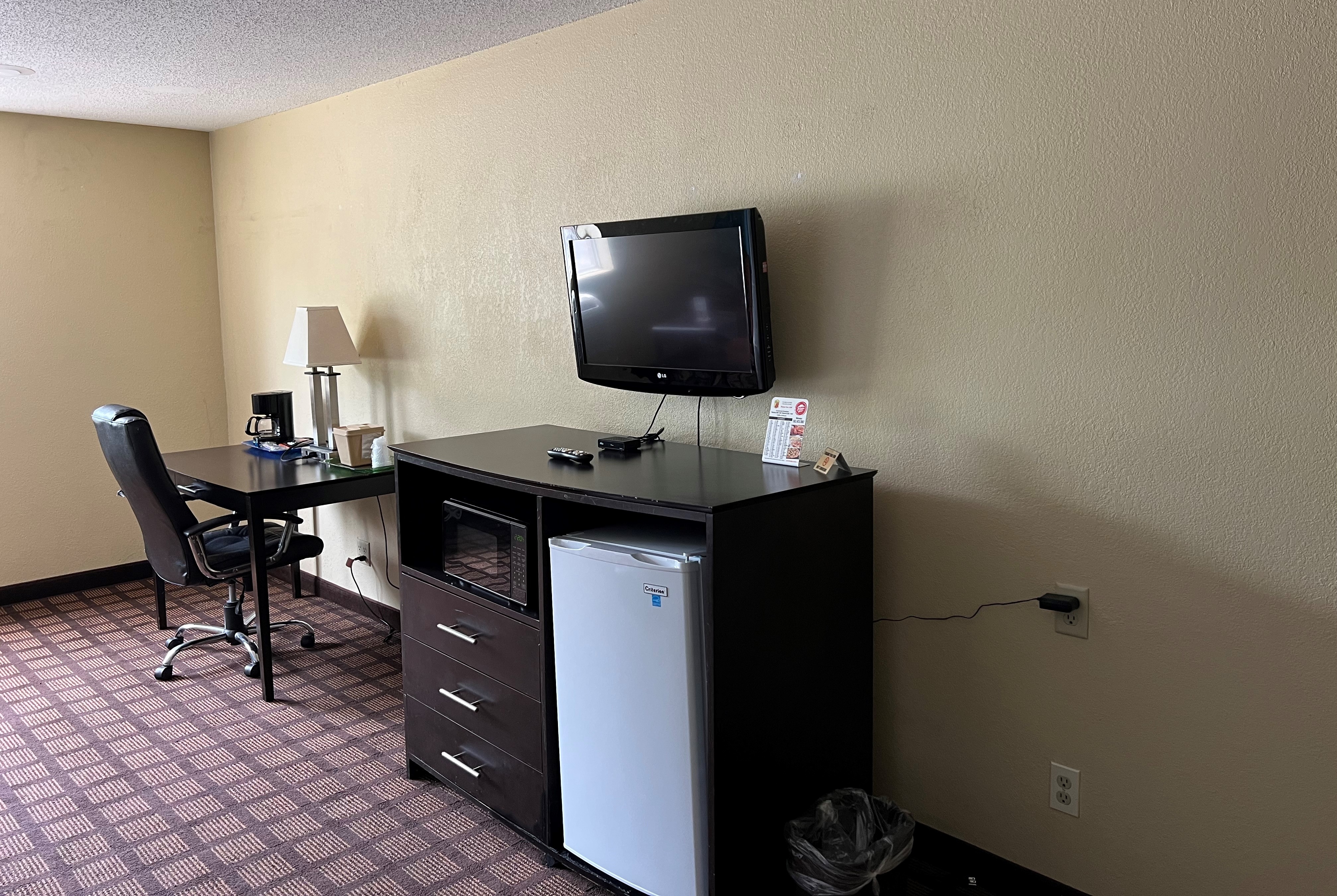 Guest room at the Super 8 by Wyndham Whitewater WI in Whitewater, Wisconsin