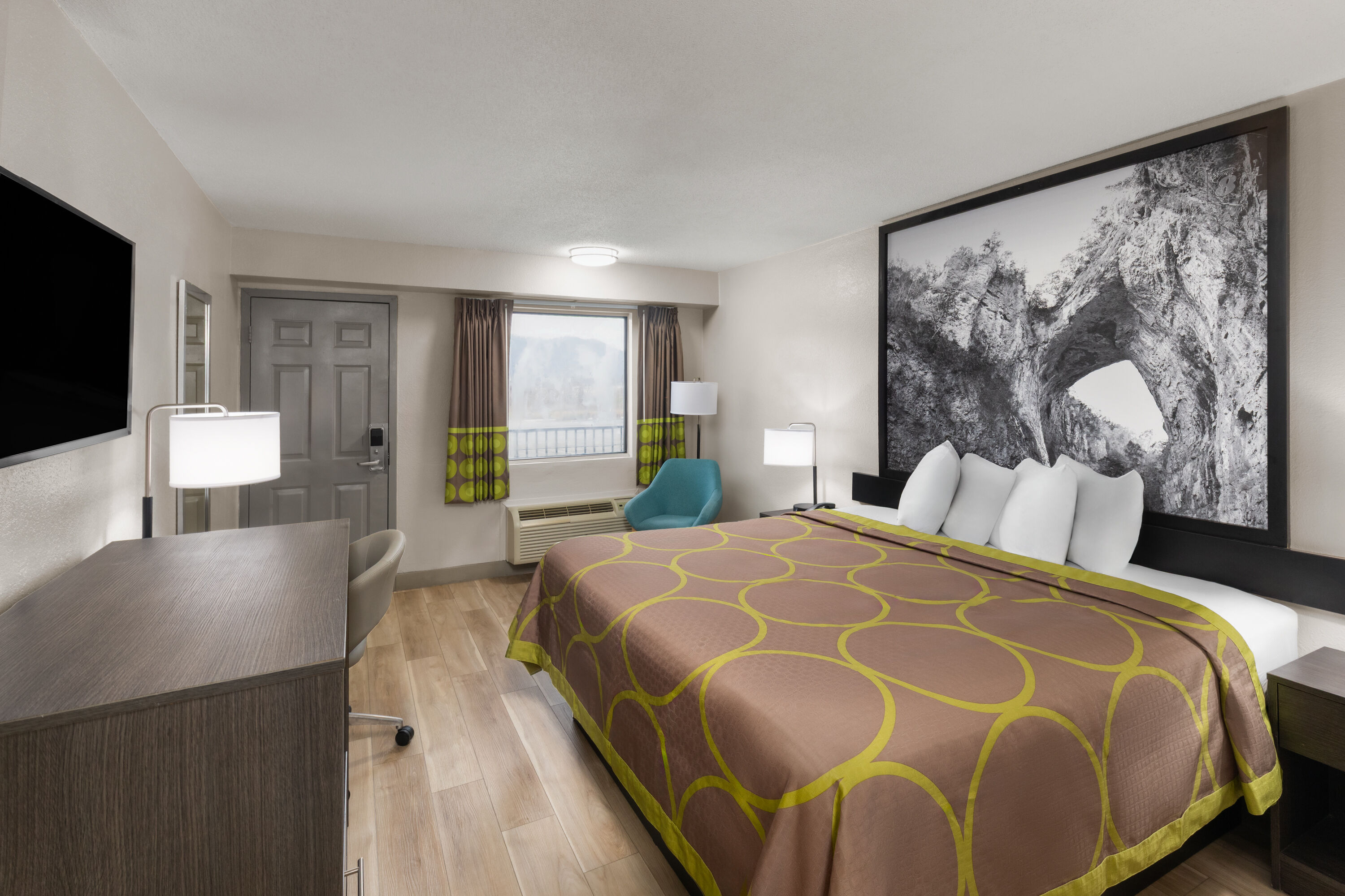 Guest room at the Super 8 by Wyndham Charleston WV in Charleston, West Virginia