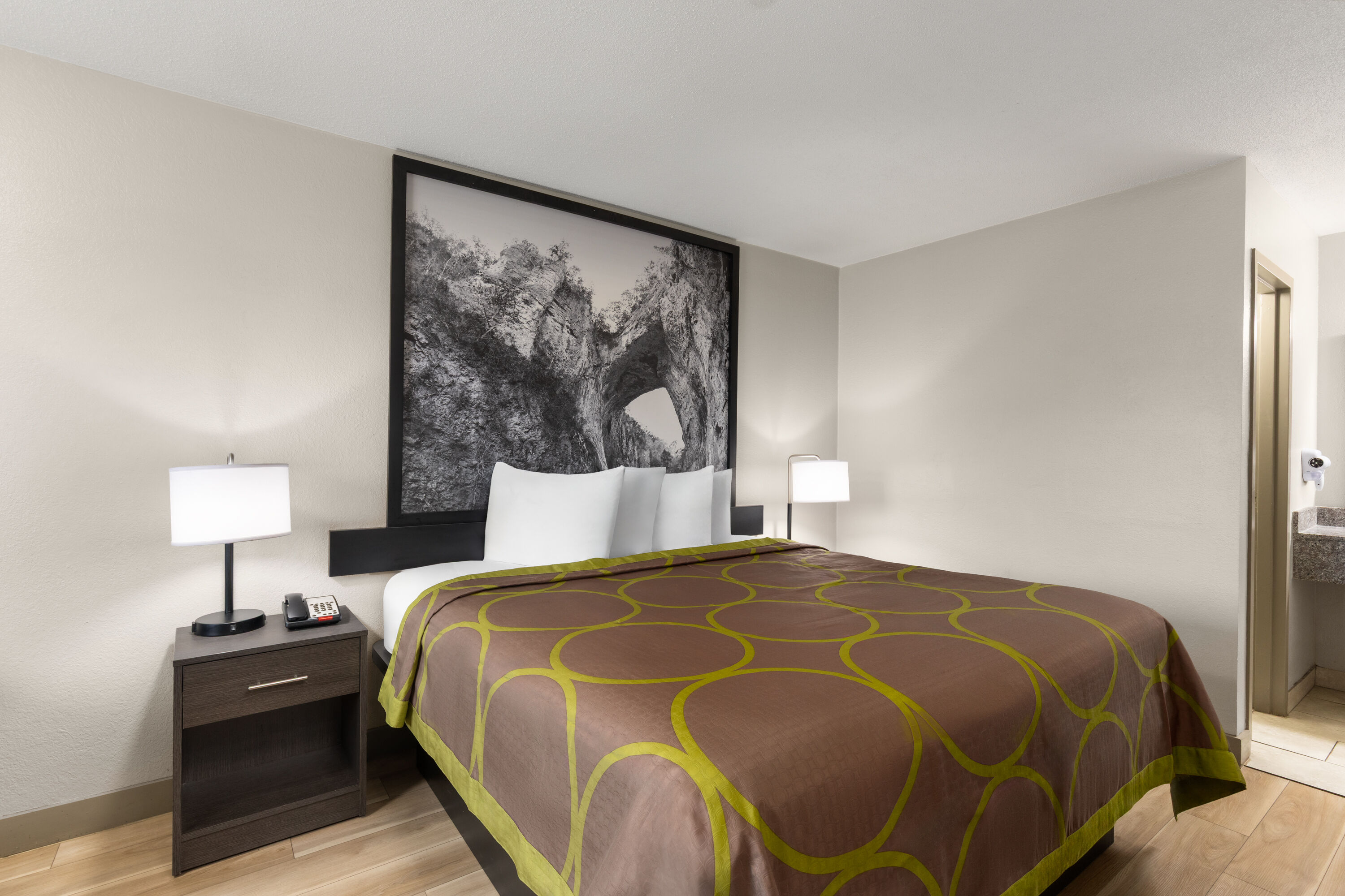 Guest room at the Super 8 by Wyndham Charleston WV in Charleston, West Virginia