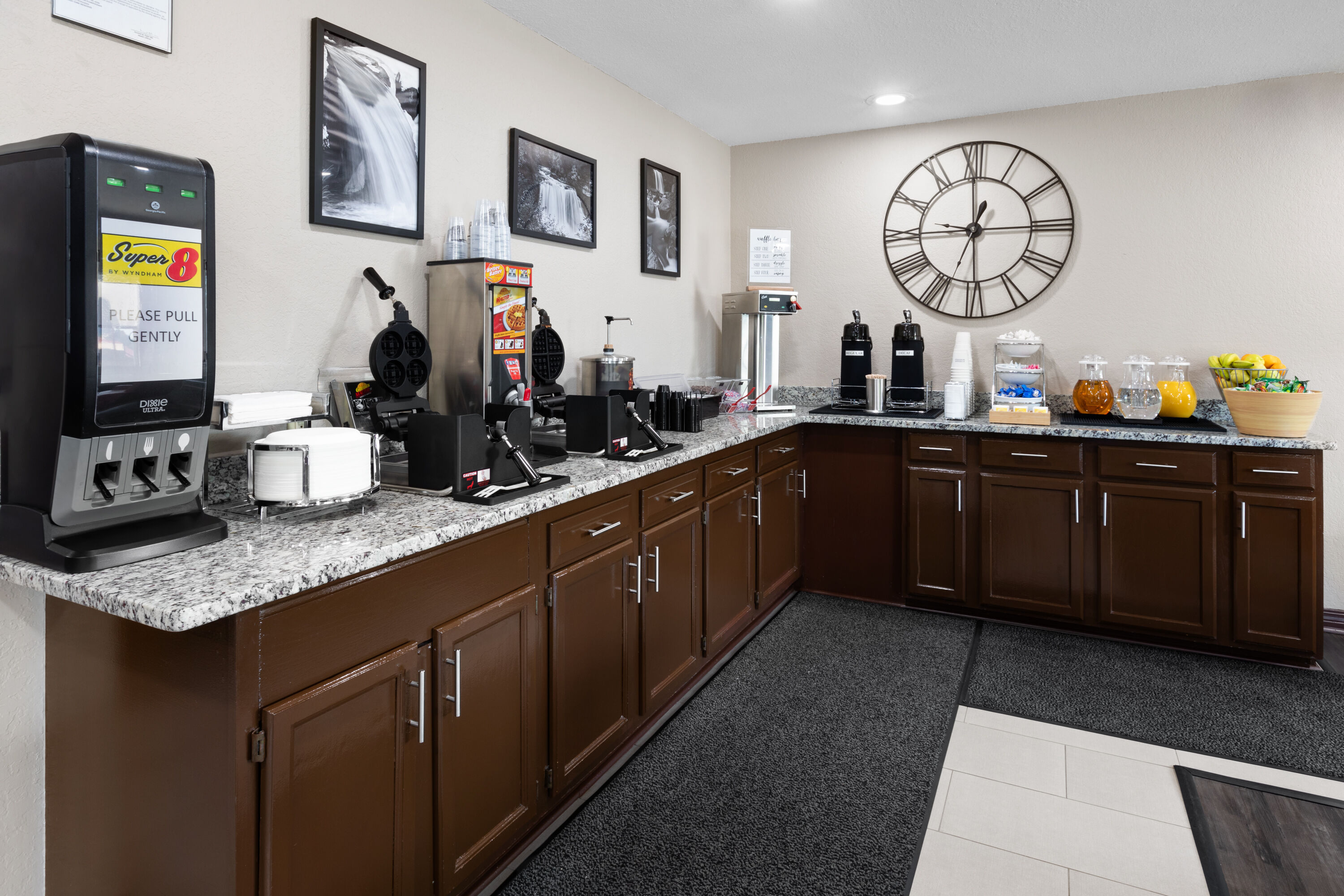 Free breakfast at Super 8 by Wyndham Fairmont in Fairmont, West Virginia