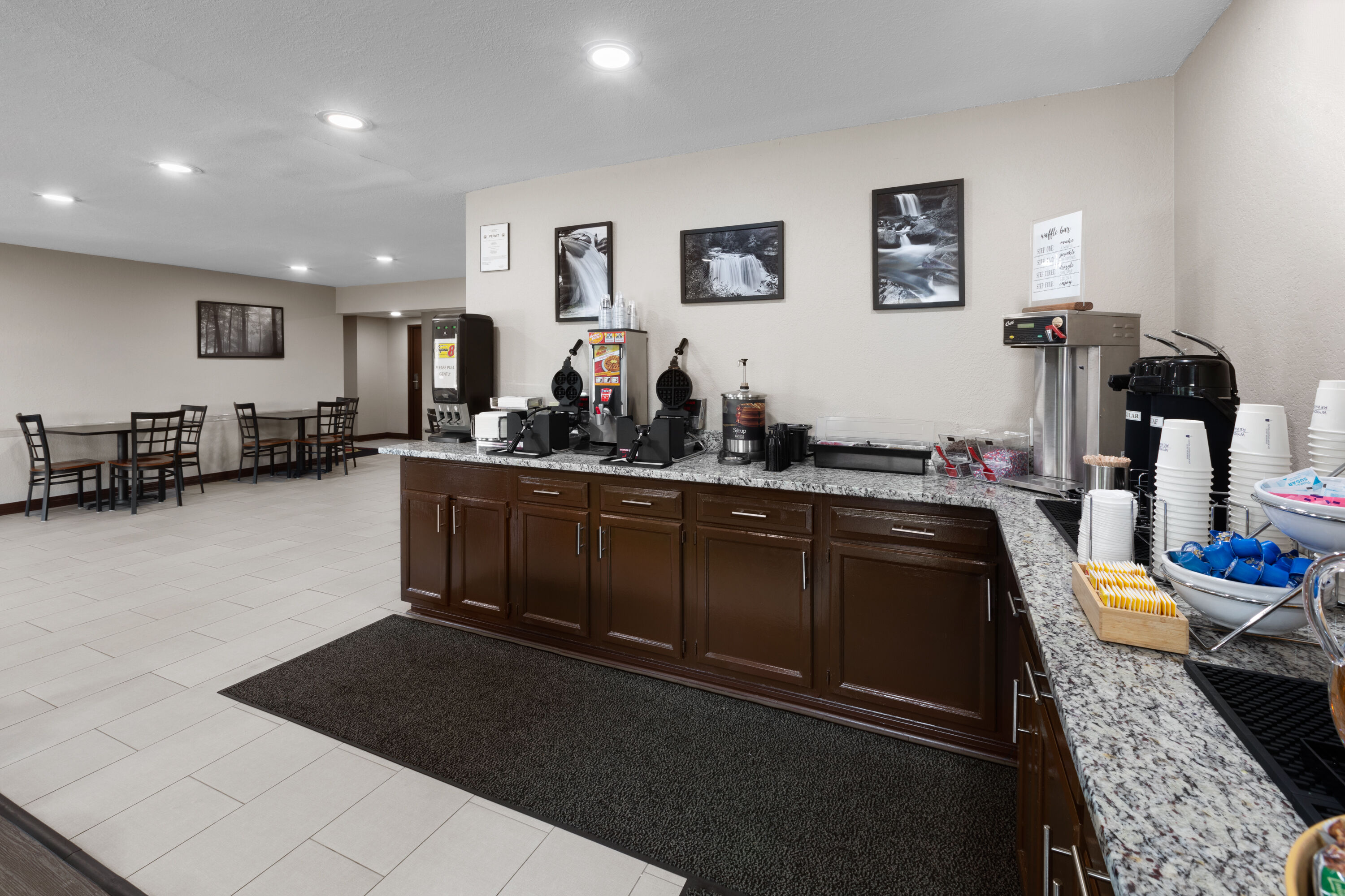 Free breakfast at Super 8 by Wyndham Fairmont in Fairmont, West Virginia