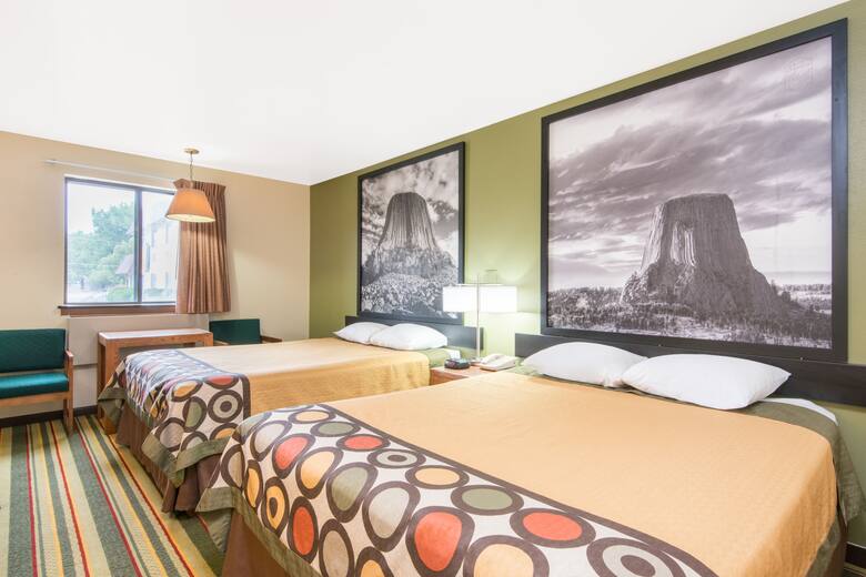 Guest room at the Super 8 Buffalo in Buffalo, Wyoming