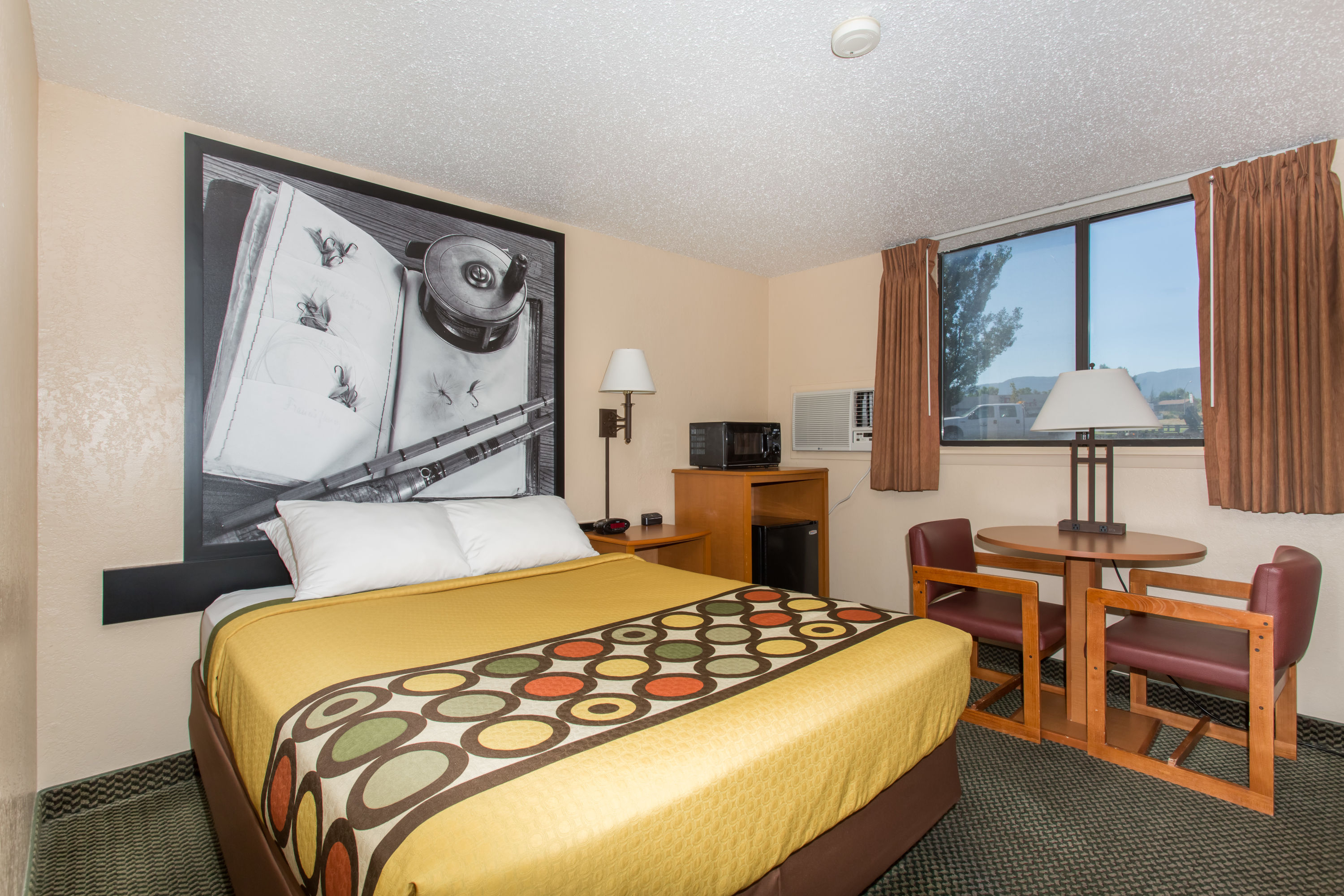 Guest room at the Super 8 by Wyndham Casper West by the River in Casper, Wyoming