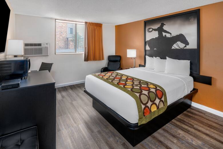 Guest room at the Super 8 Cheyenne WY in Cheyenne, Wyoming