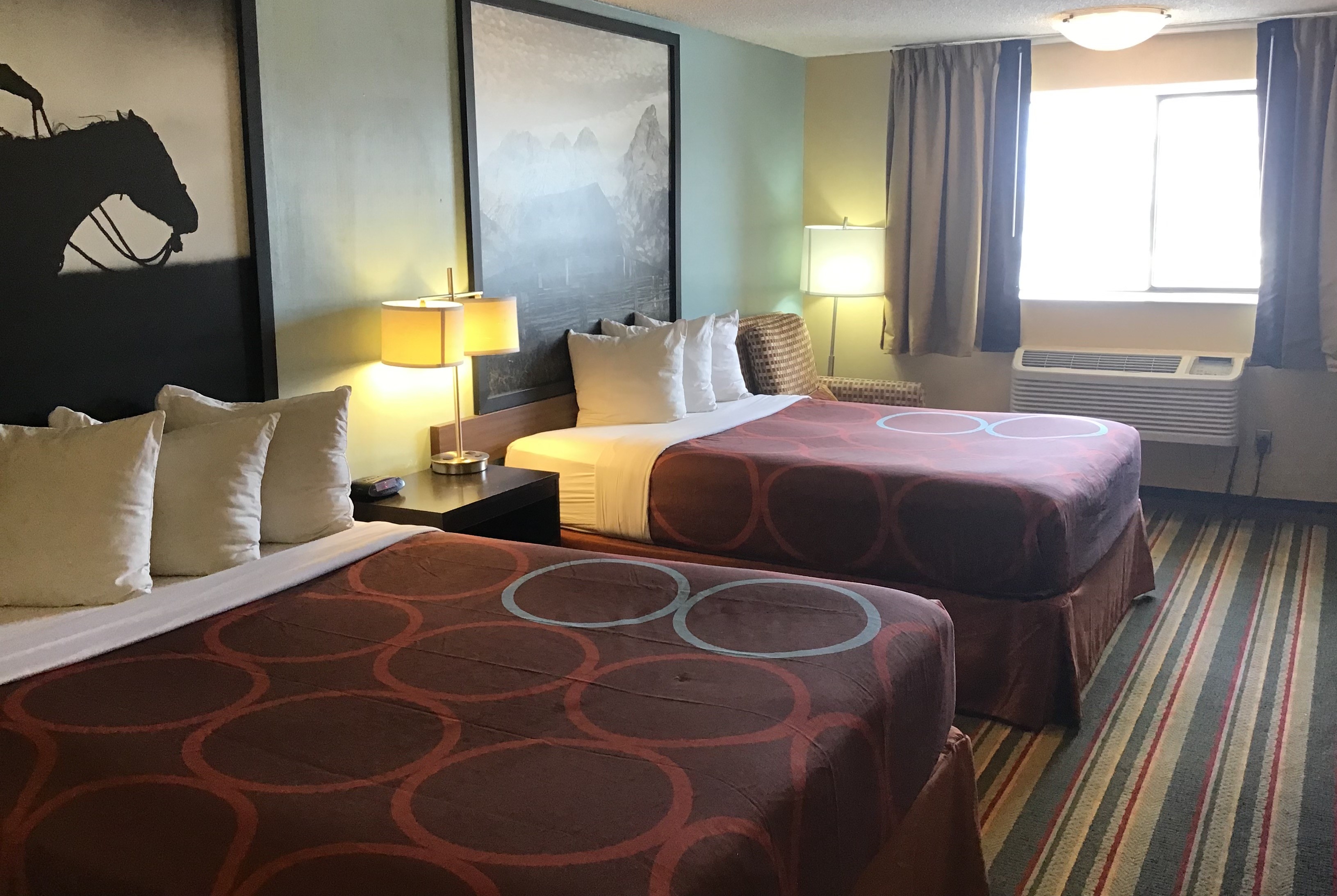 Guest room at the Super 8 by Wyndham Casper East/Evansville in Evansville, Wyoming