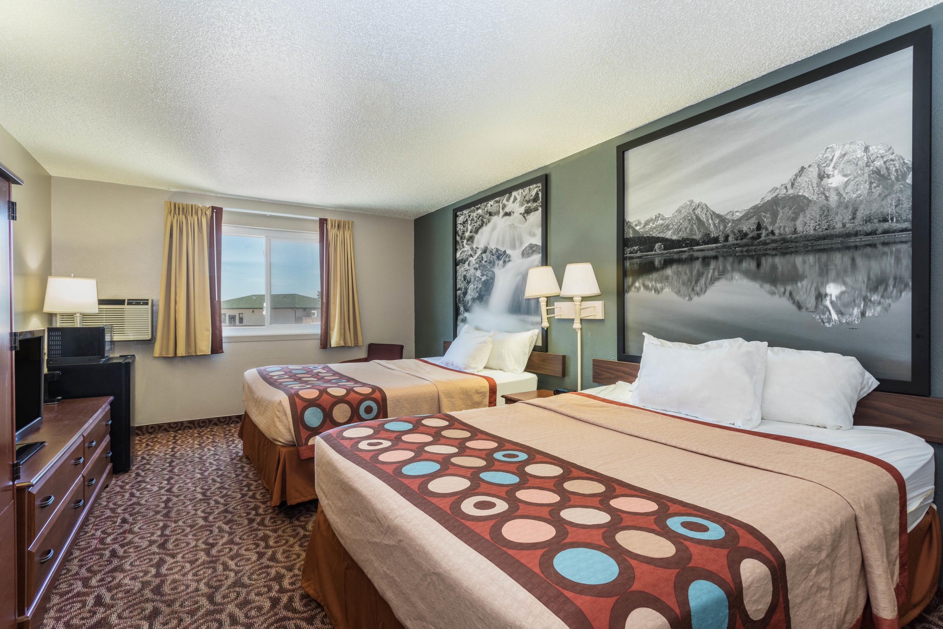 Guest room at the Super 8 by Wyndham Gillette in Gillette, Wyoming