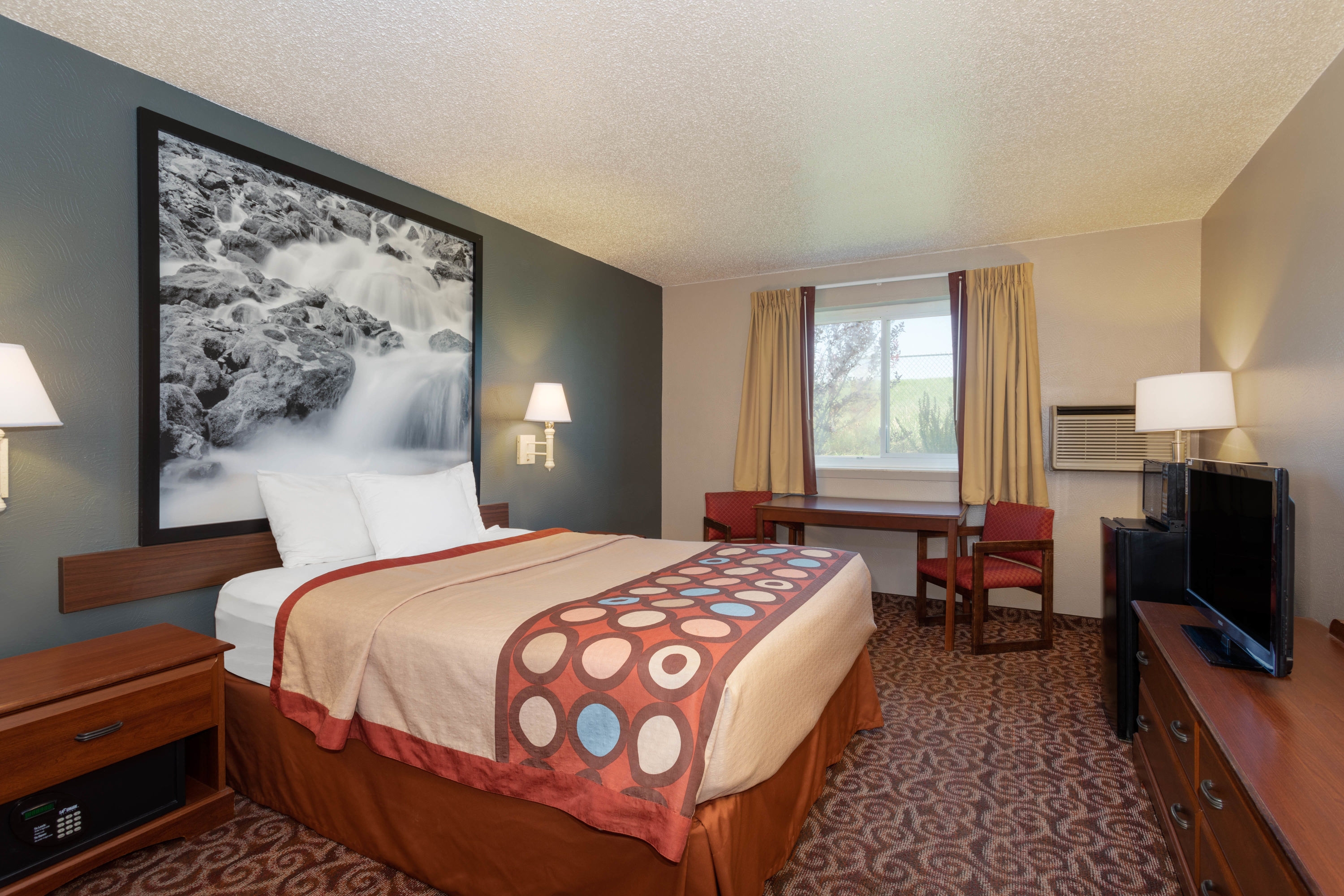 Guest room at the Super 8 by Wyndham Gillette in Gillette, Wyoming