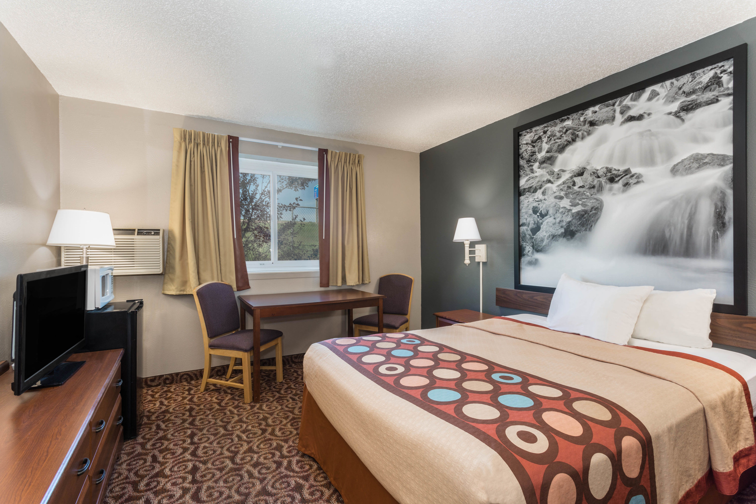 Guest room at the Super 8 by Wyndham Gillette in Gillette, Wyoming