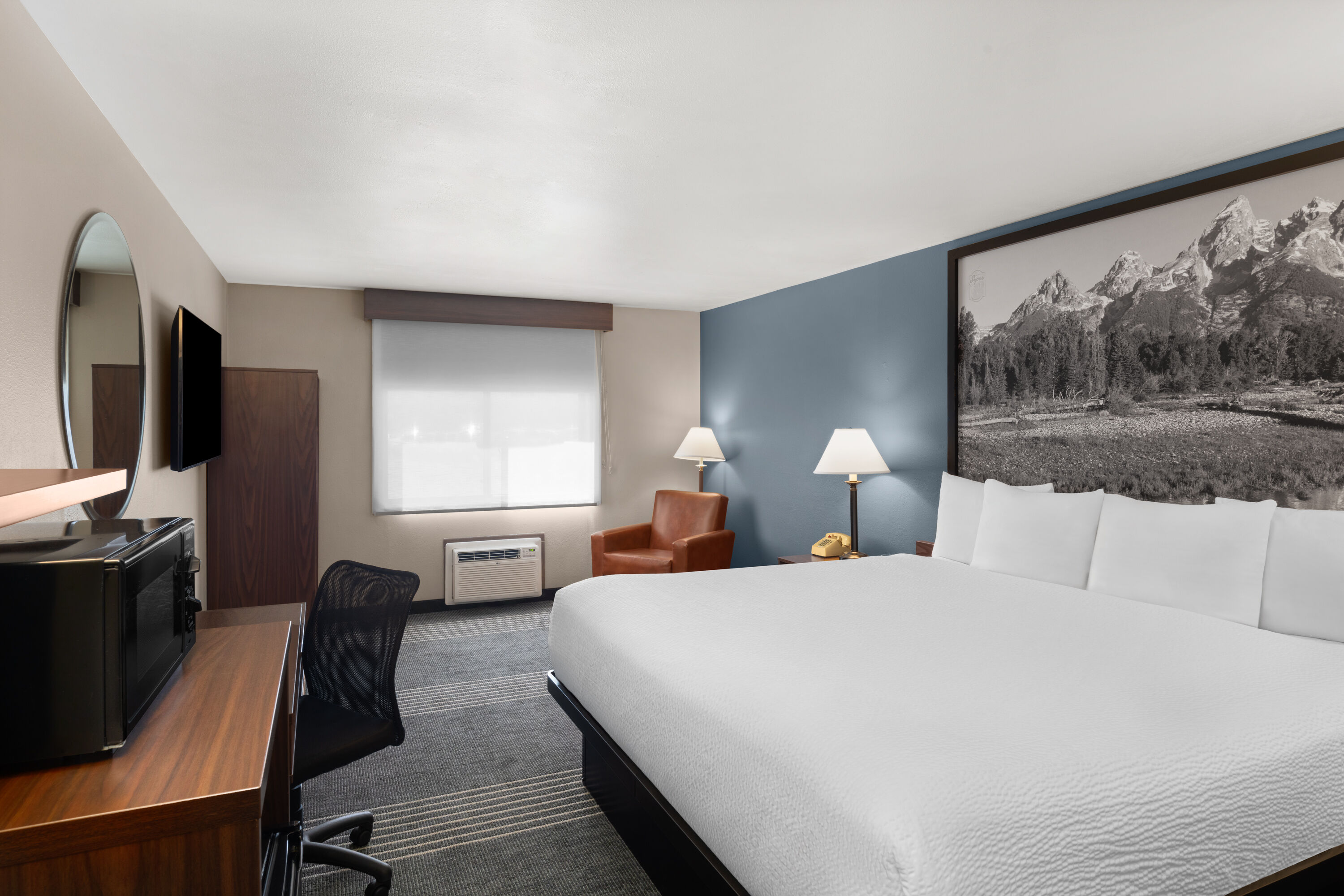 Guest room at the Super 8 by Wyndham Jackson Hole in Jackson, Wyoming