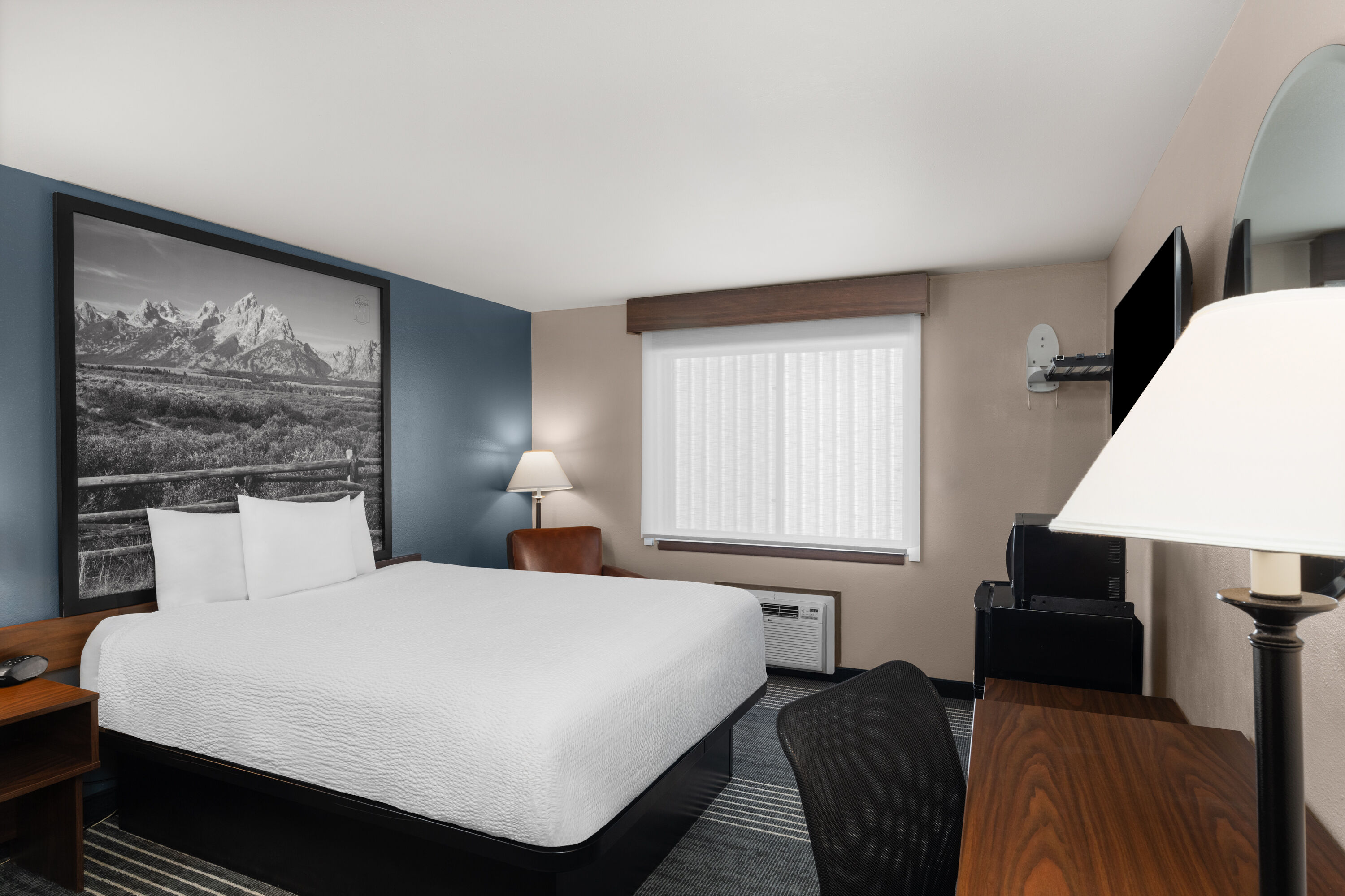 Guest room at the Super 8 by Wyndham Jackson Hole in Jackson, Wyoming