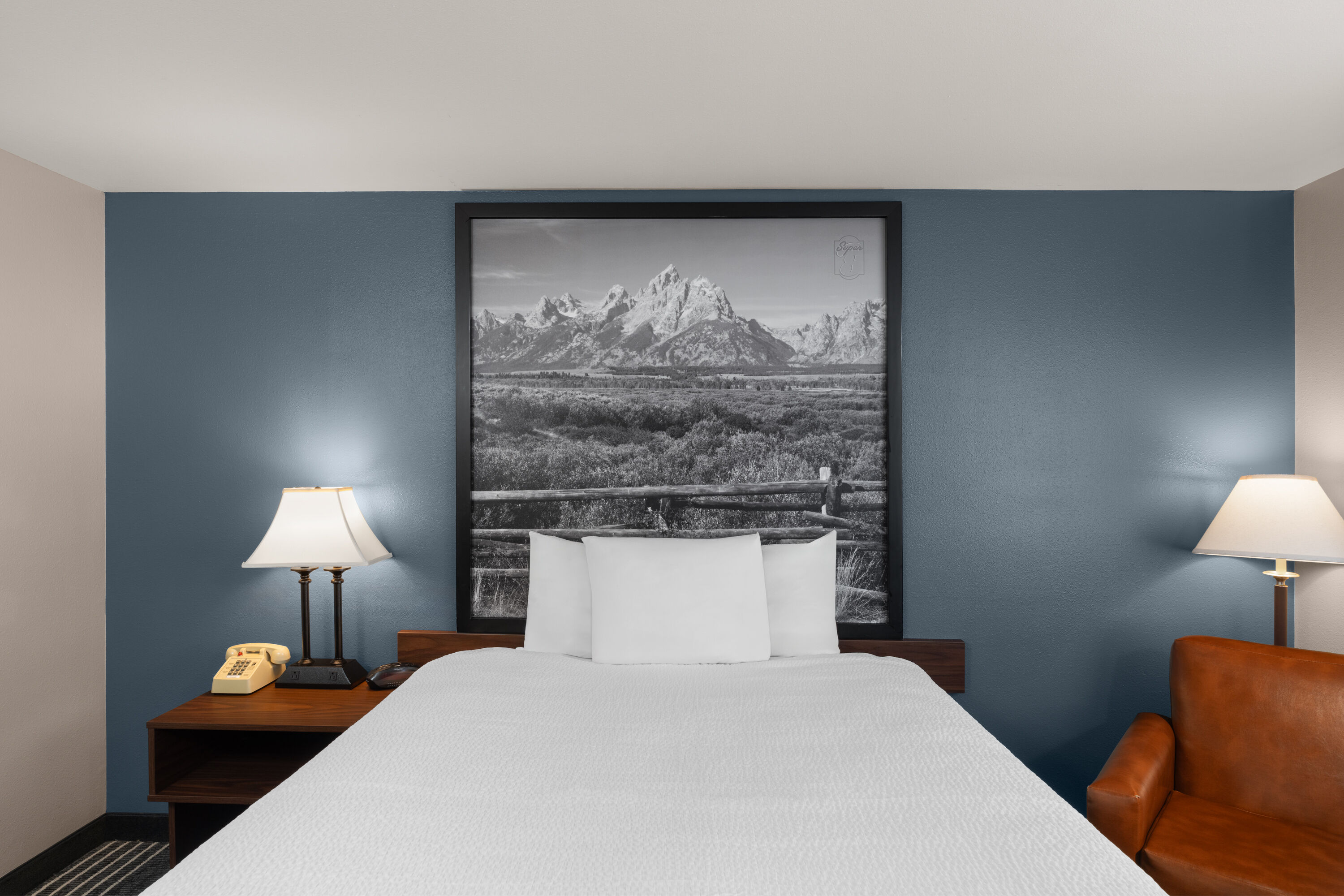 Guest room at the Super 8 by Wyndham Jackson Hole in Jackson, Wyoming