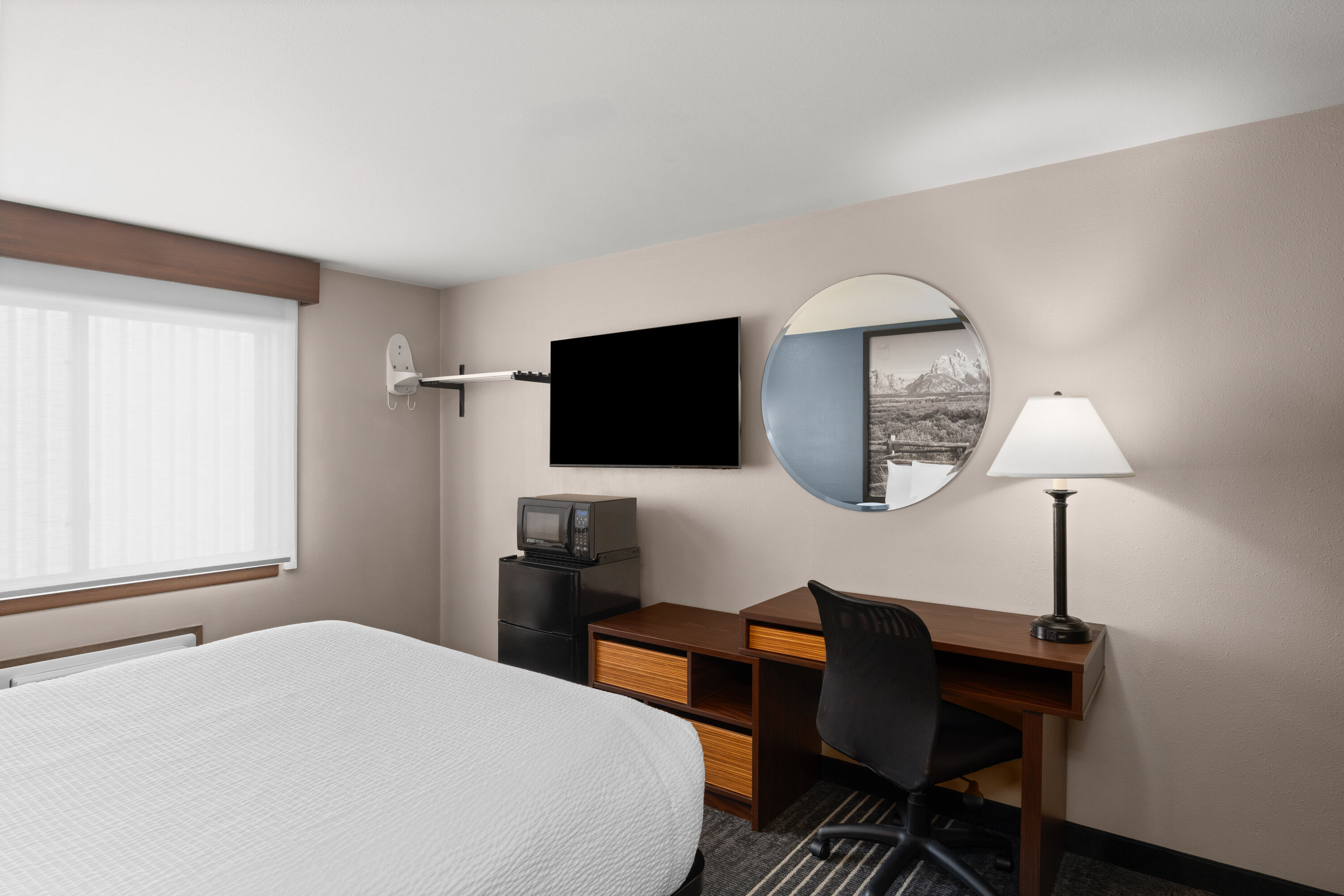 Guest room at the Super 8 by Wyndham Jackson Hole in Jackson, Wyoming