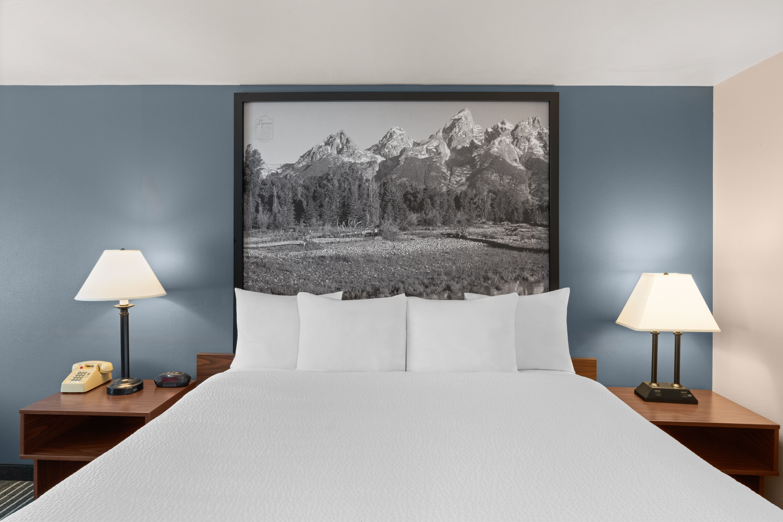 Guest room at the Super 8 by Wyndham Jackson Hole in Jackson, Wyoming