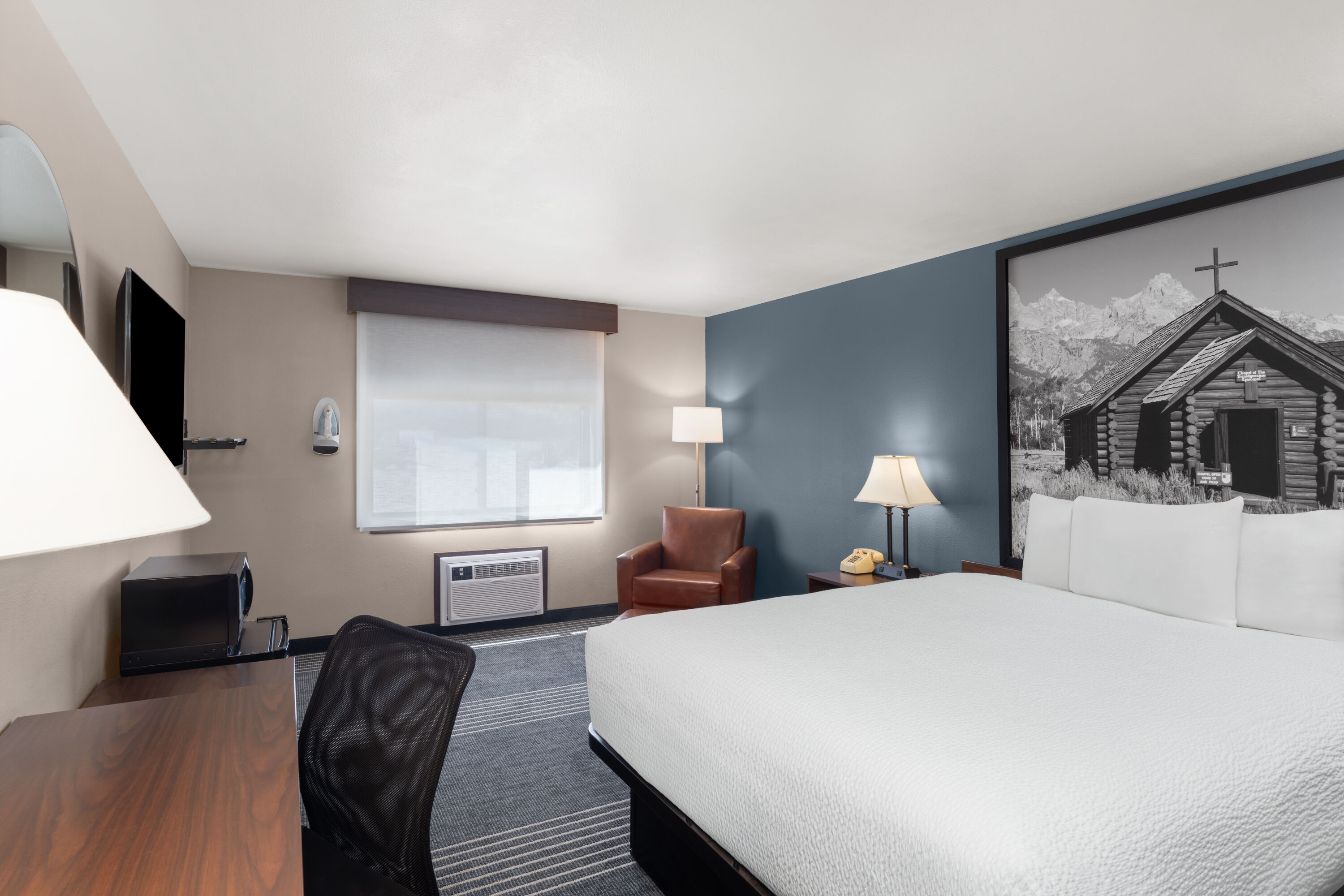 Guest room at the Super 8 by Wyndham Jackson Hole in Jackson, Wyoming