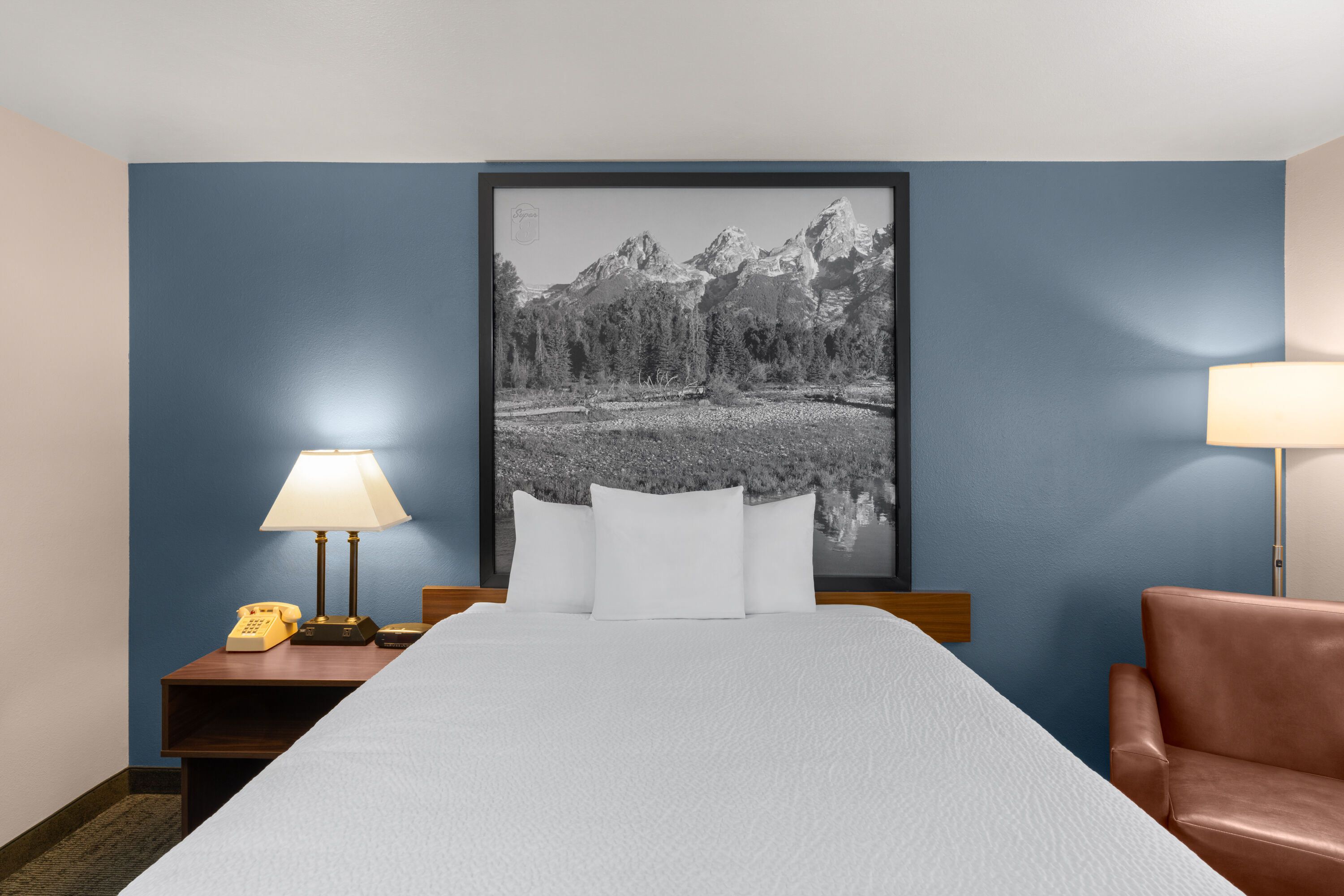 Guest room at the Super 8 by Wyndham Jackson Hole in Jackson, Wyoming