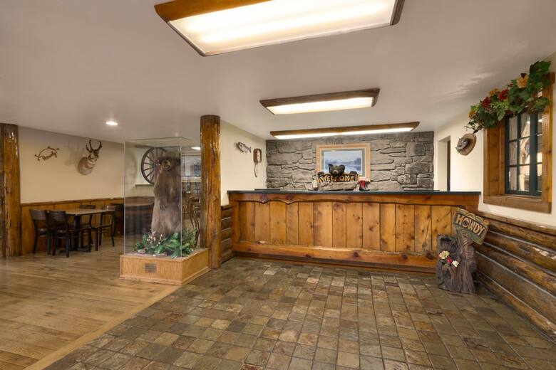 Super 8 Jackson Hole hotel lobby in Jackson, Wyoming