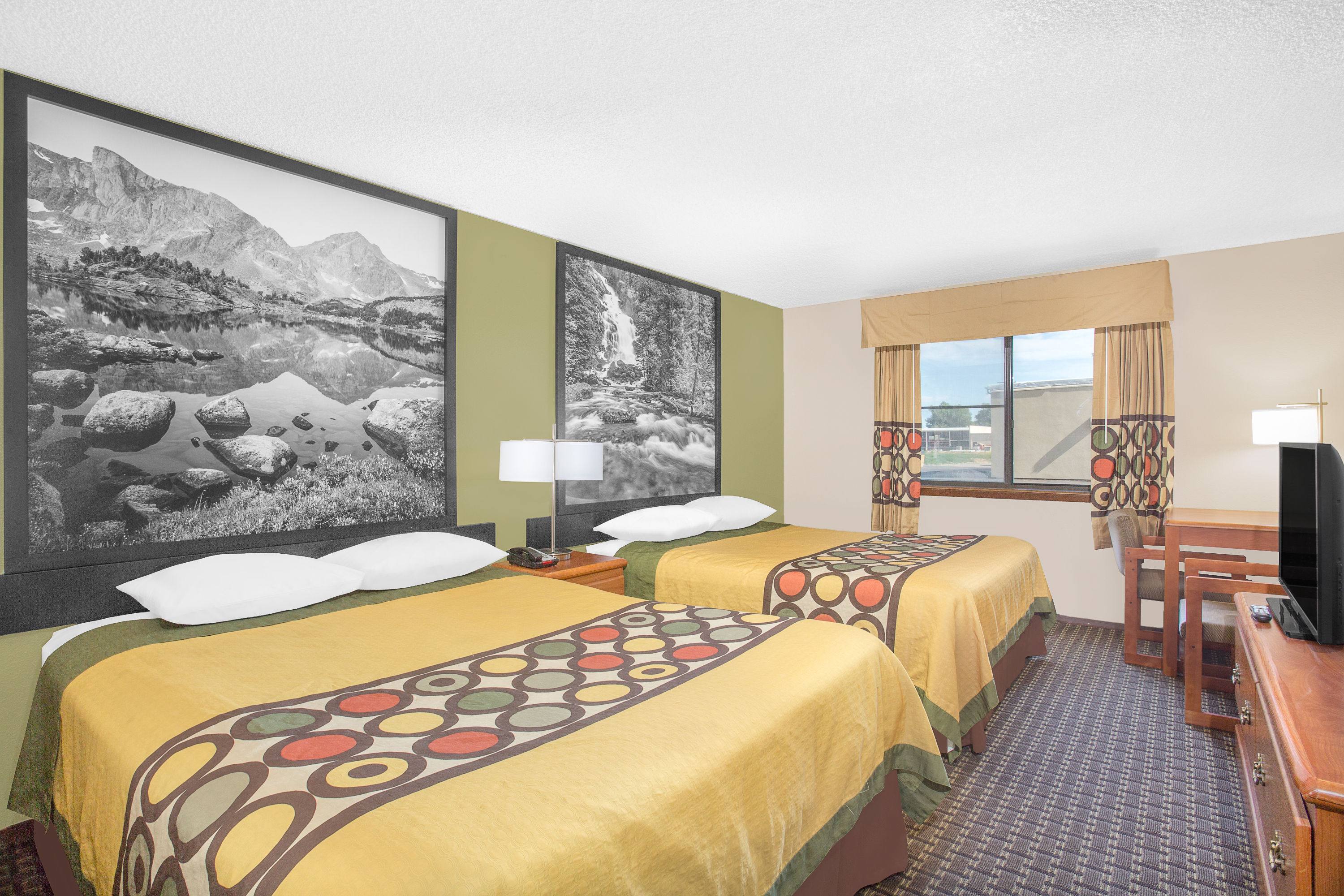 Guest room at the Super 8 by Wyndham Riverton in Riverton, Wyoming