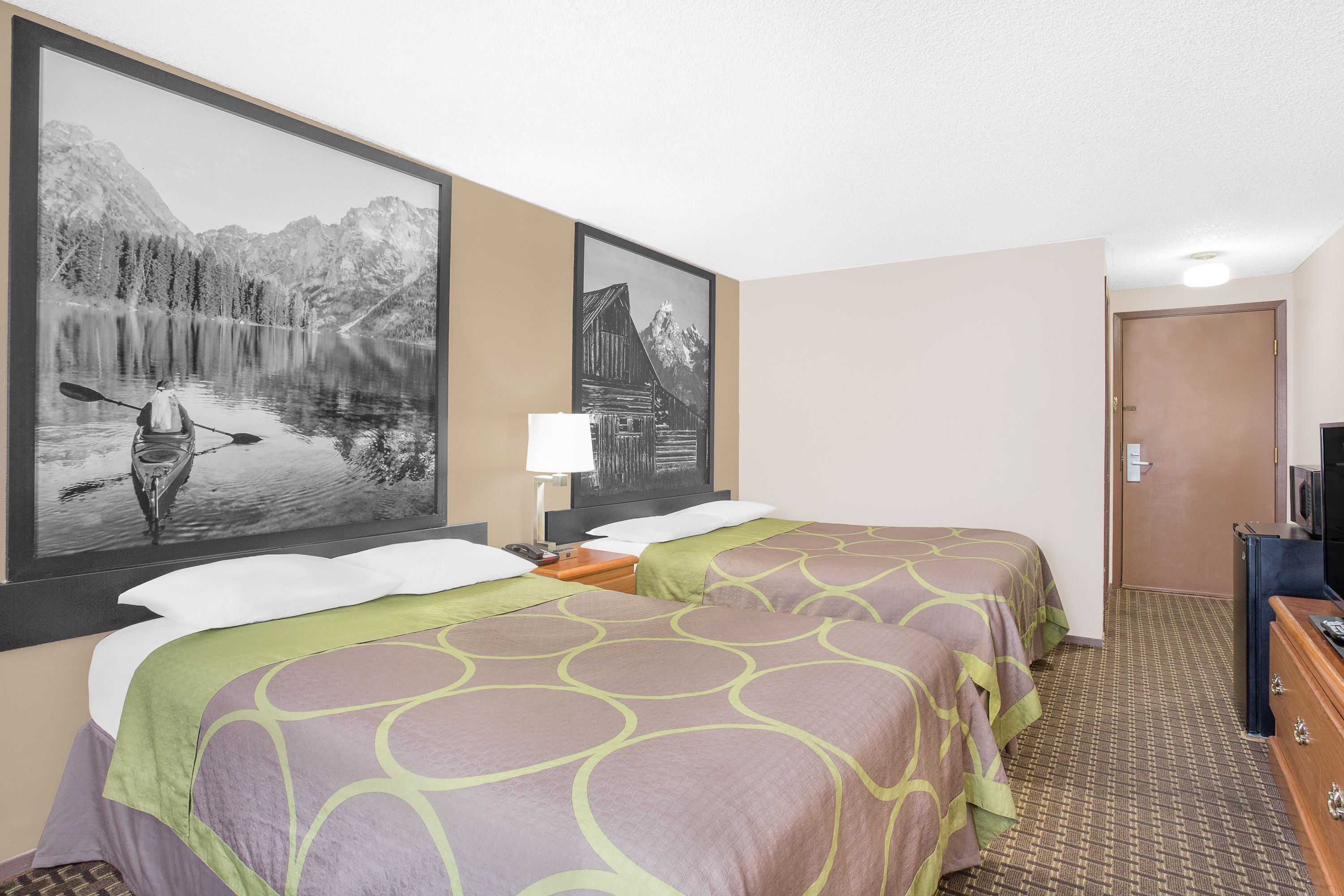 Guest room at the Super 8 by Wyndham Riverton in Riverton, Wyoming