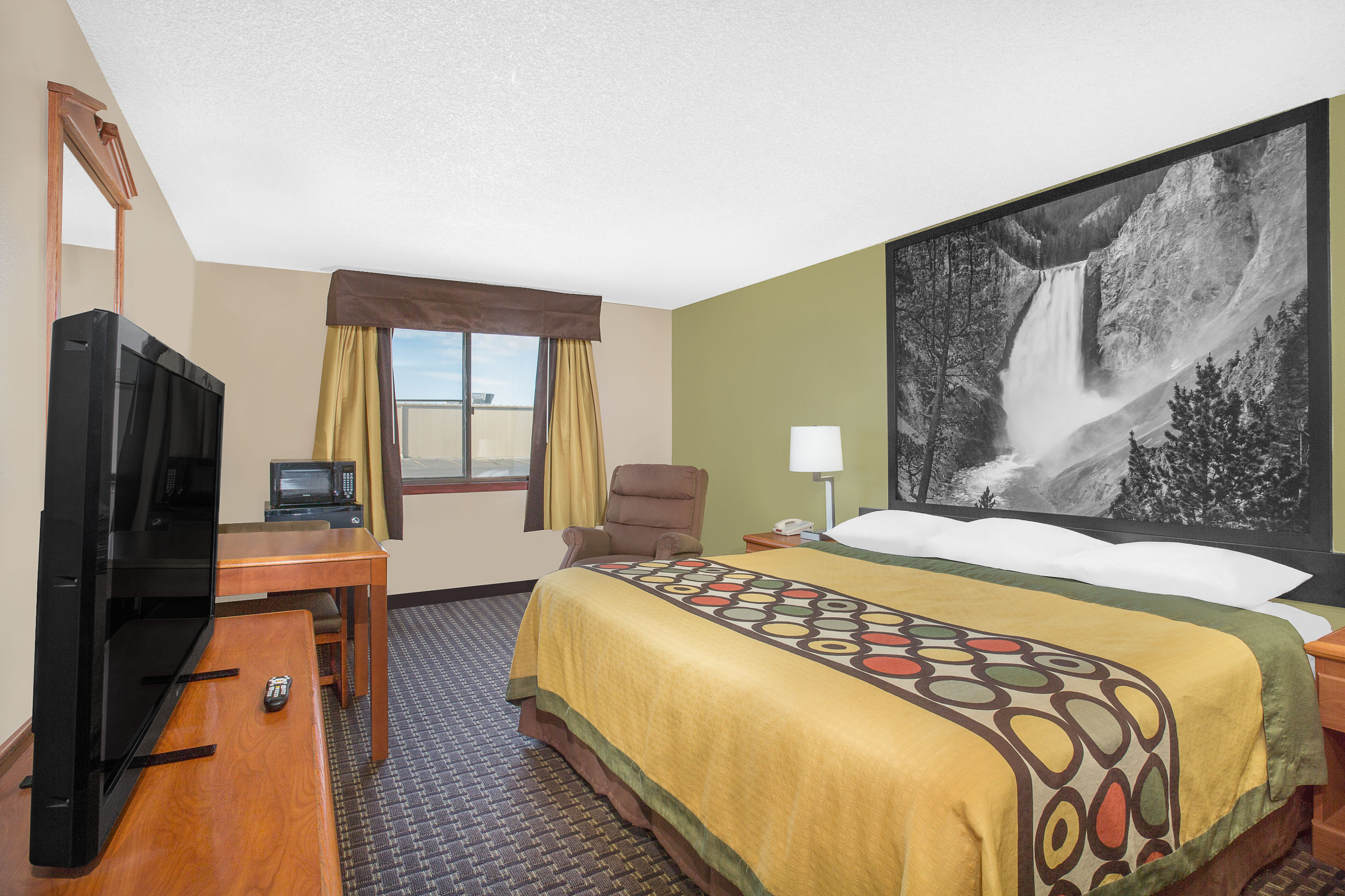 Guest room at the Super 8 by Wyndham Riverton in Riverton, Wyoming