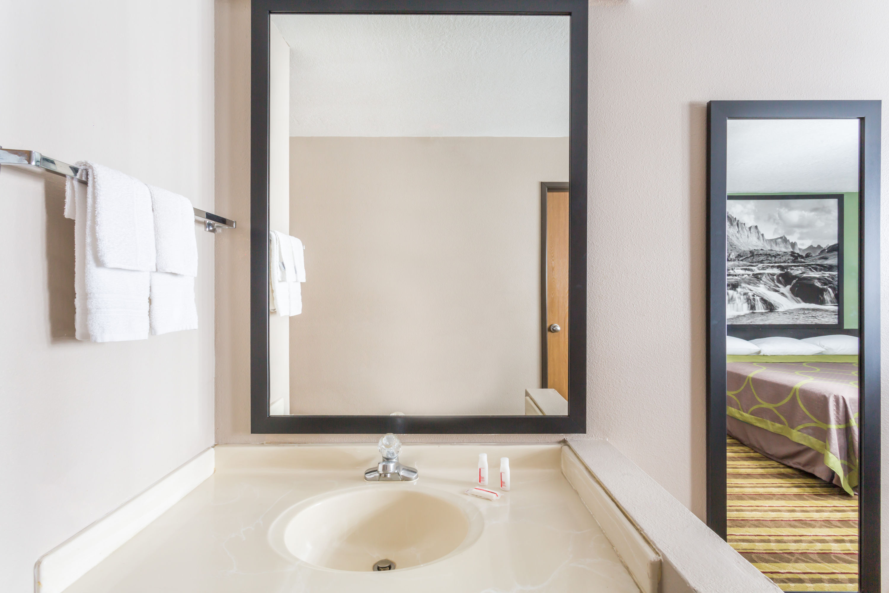 Guest room at the Super 8 by Wyndham Rock Springs in Rock Springs, Wyoming