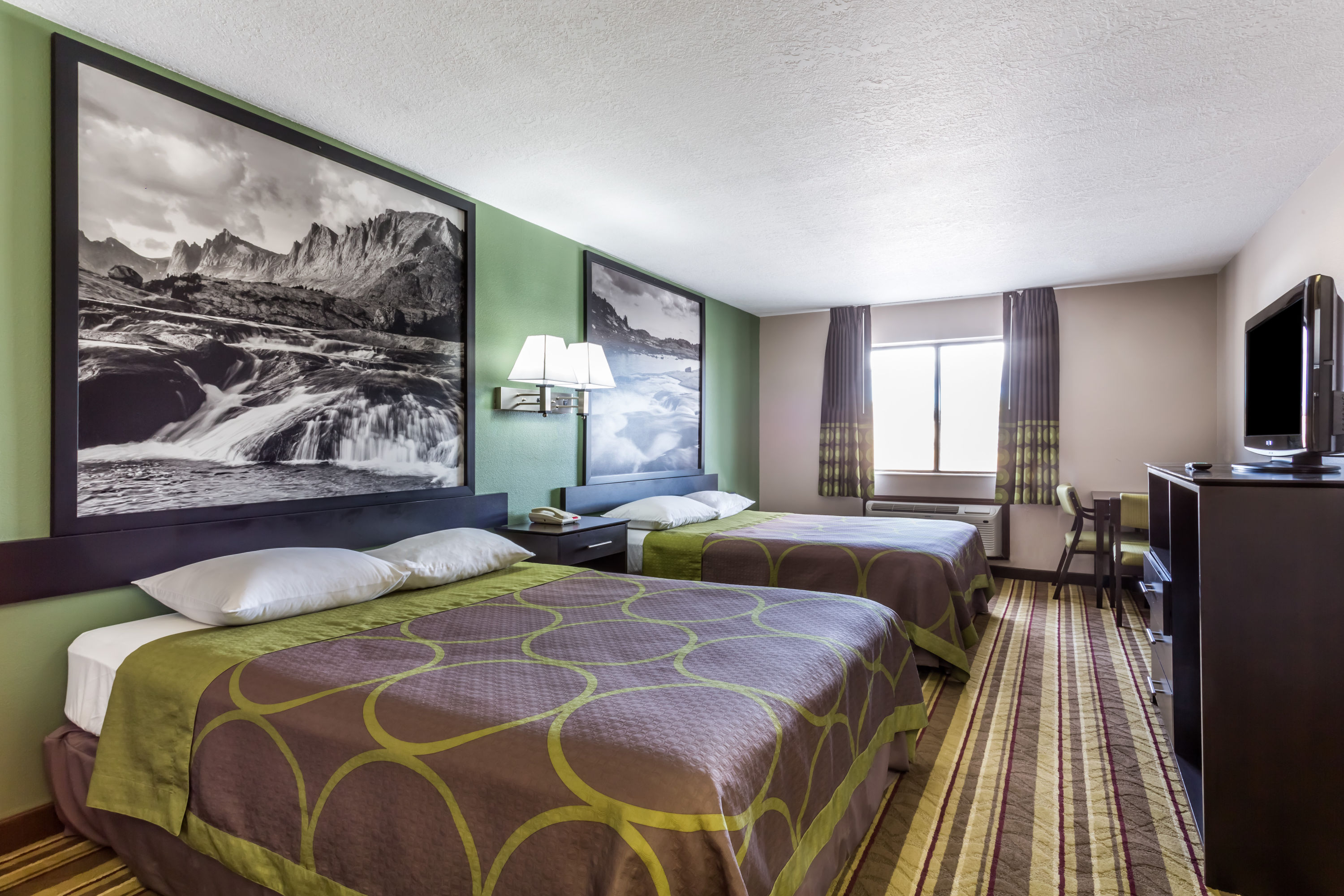 Guest room at the Super 8 by Wyndham Rock Springs in Rock Springs, Wyoming