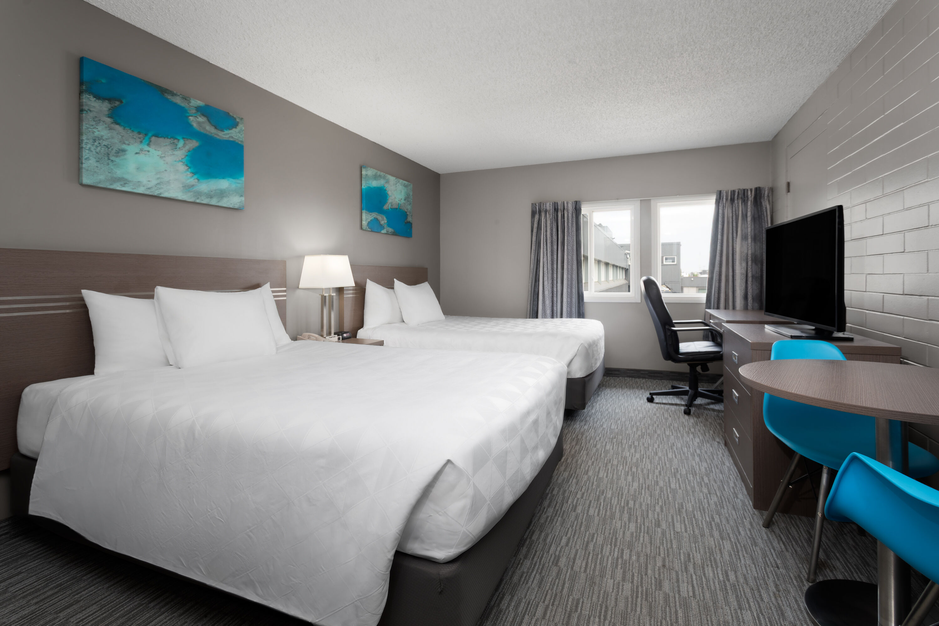 Guest room at the Travelodge by Wyndham Grande Prairie in Grande Prairie, Alberta
