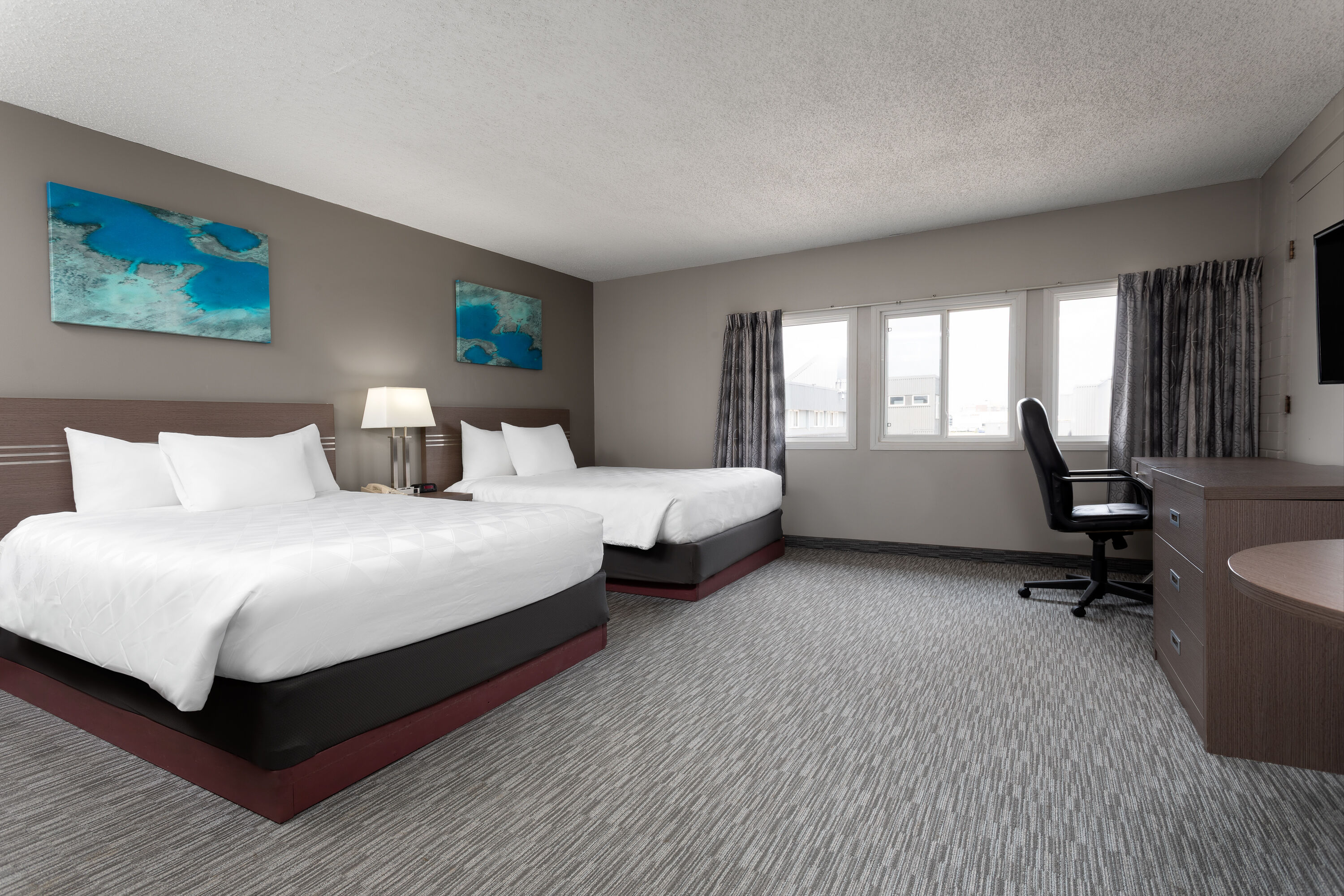 Guest room at the Travelodge by Wyndham Grande Prairie in Grande Prairie, Alberta