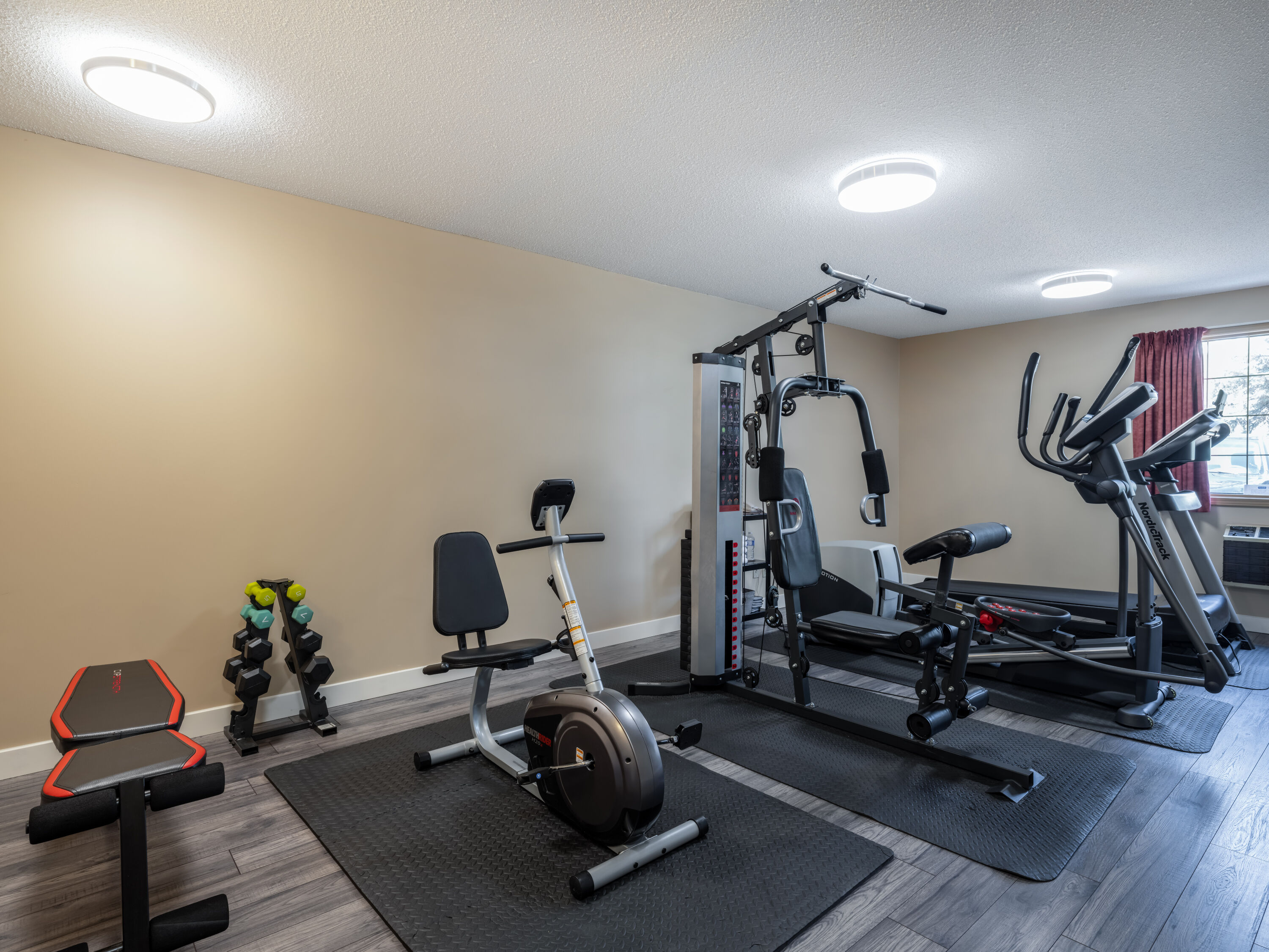 Fitness room at Travelodge by Wyndham Lacombe in Lacombe, Alberta