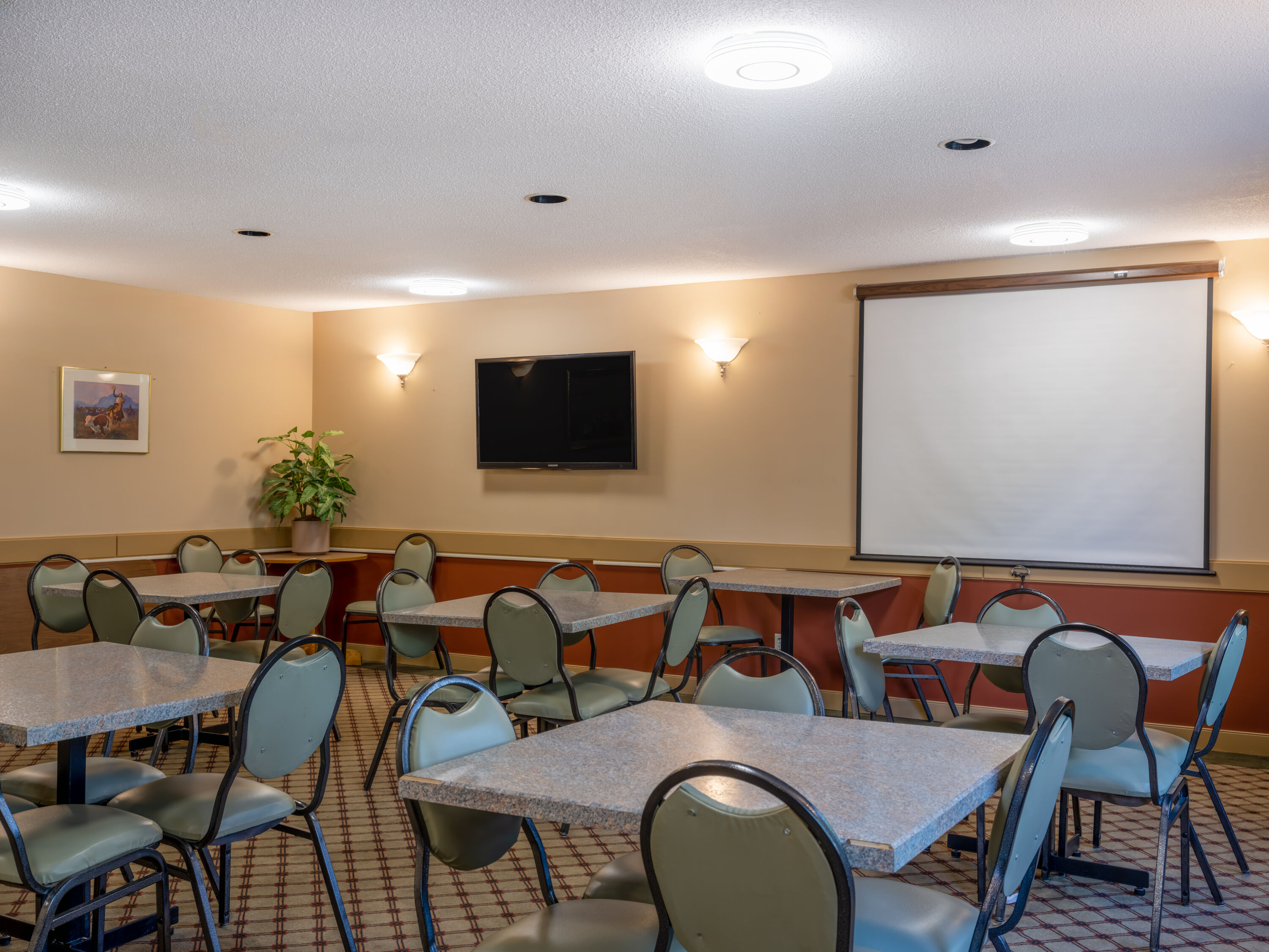 Meeting room at Travelodge by Wyndham Lacombe in Lacombe, Alberta