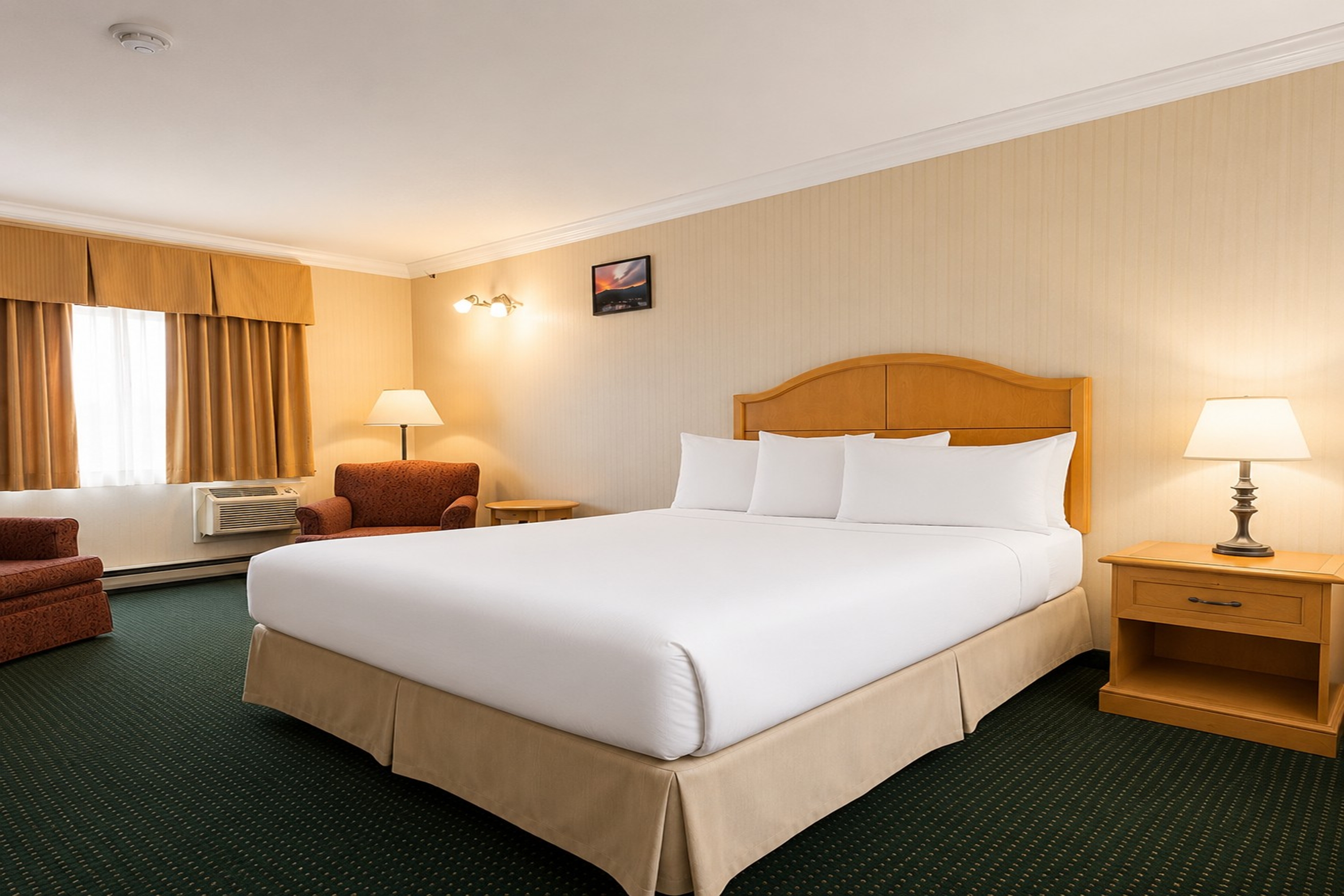 Guest room at the Travelodge by Wyndham Chetwynd in Chetwynd, British Columbia
