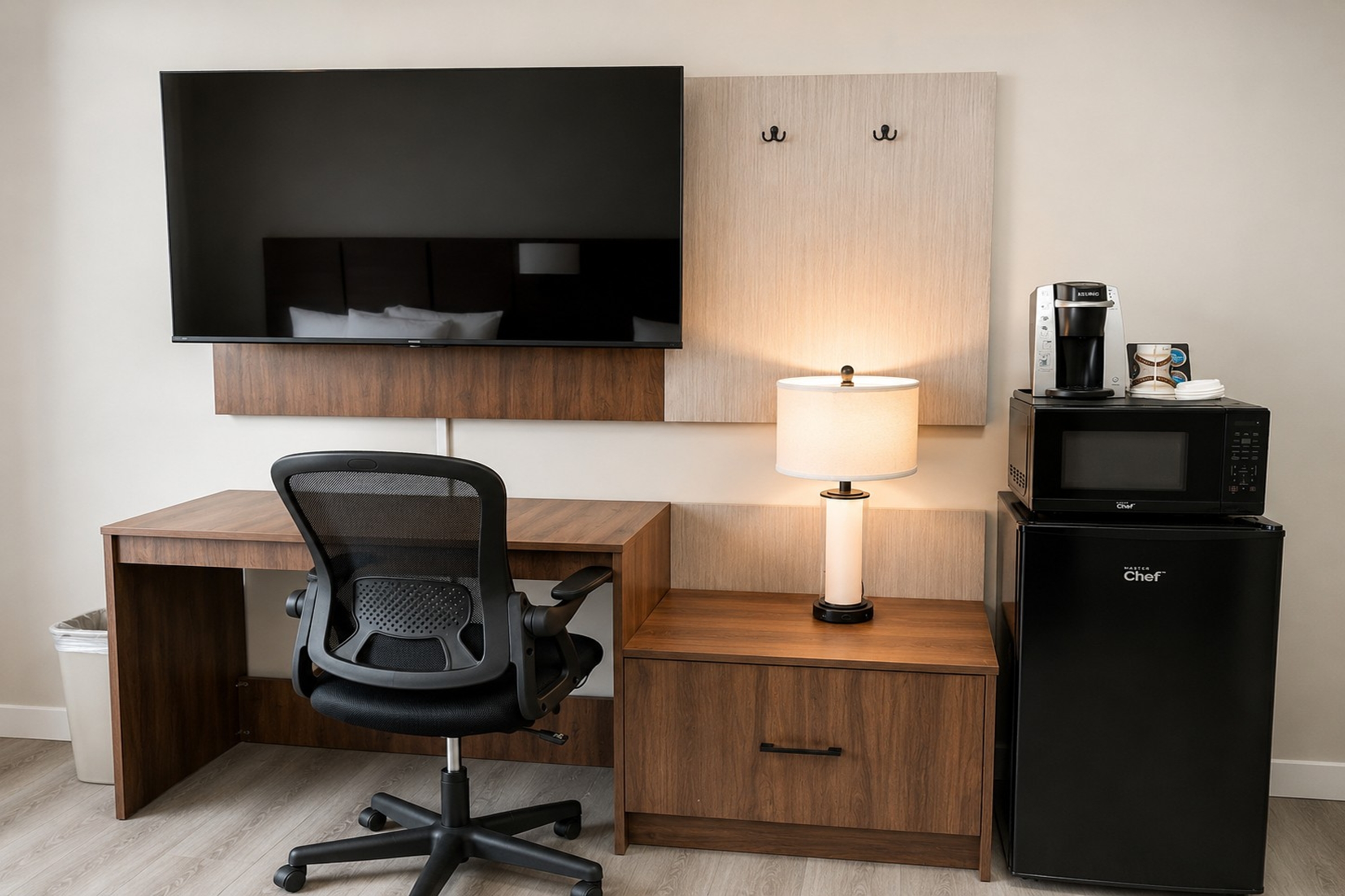 Guest room at the Travelodge by Wyndham Chetwynd in Chetwynd, British Columbia
