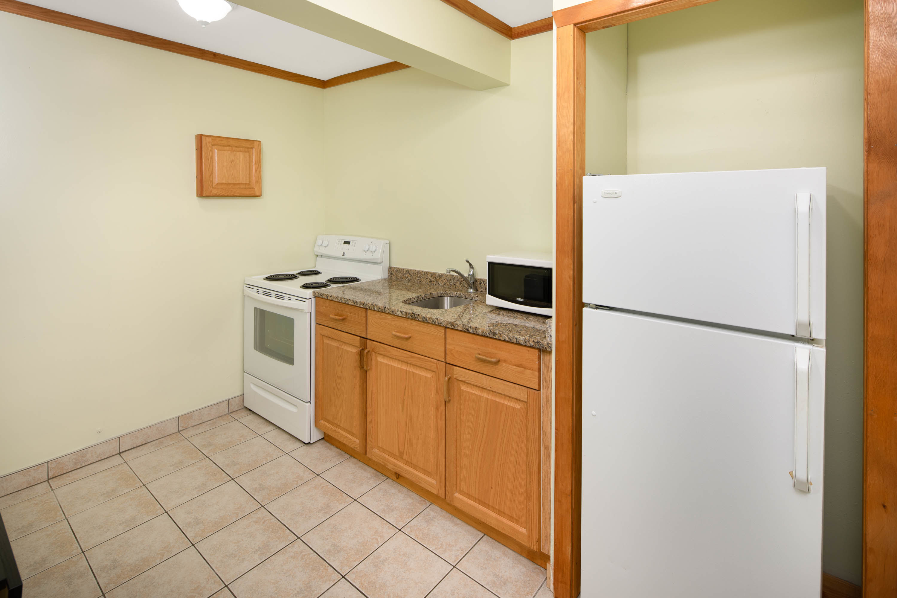 Travelodge by Wyndham Golden Sportsman Lodge suite kitchen in Golden, British Columbia