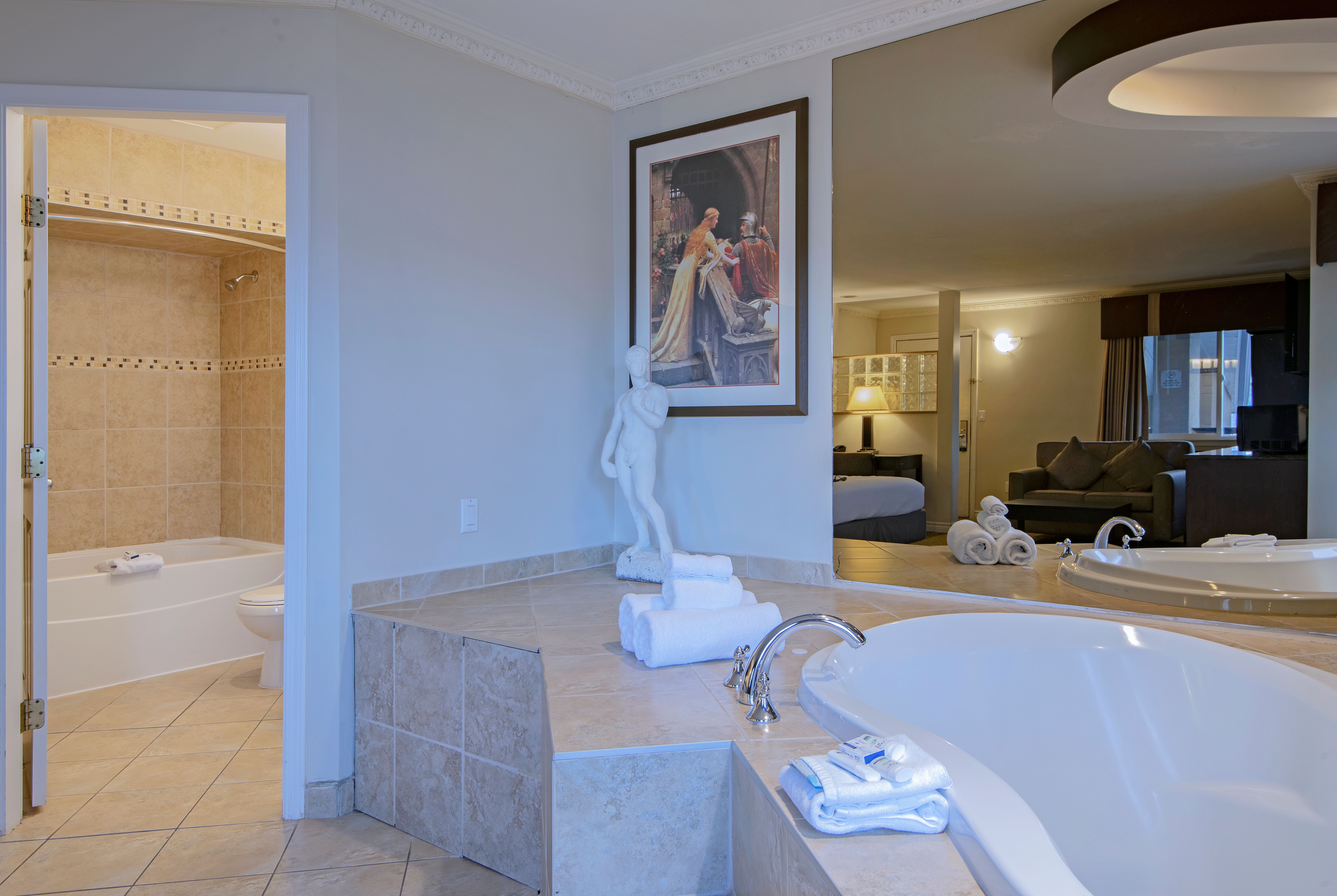 Guest room at the Travelodge by Wyndham Kamloops Mountview in Kamloops, British Columbia