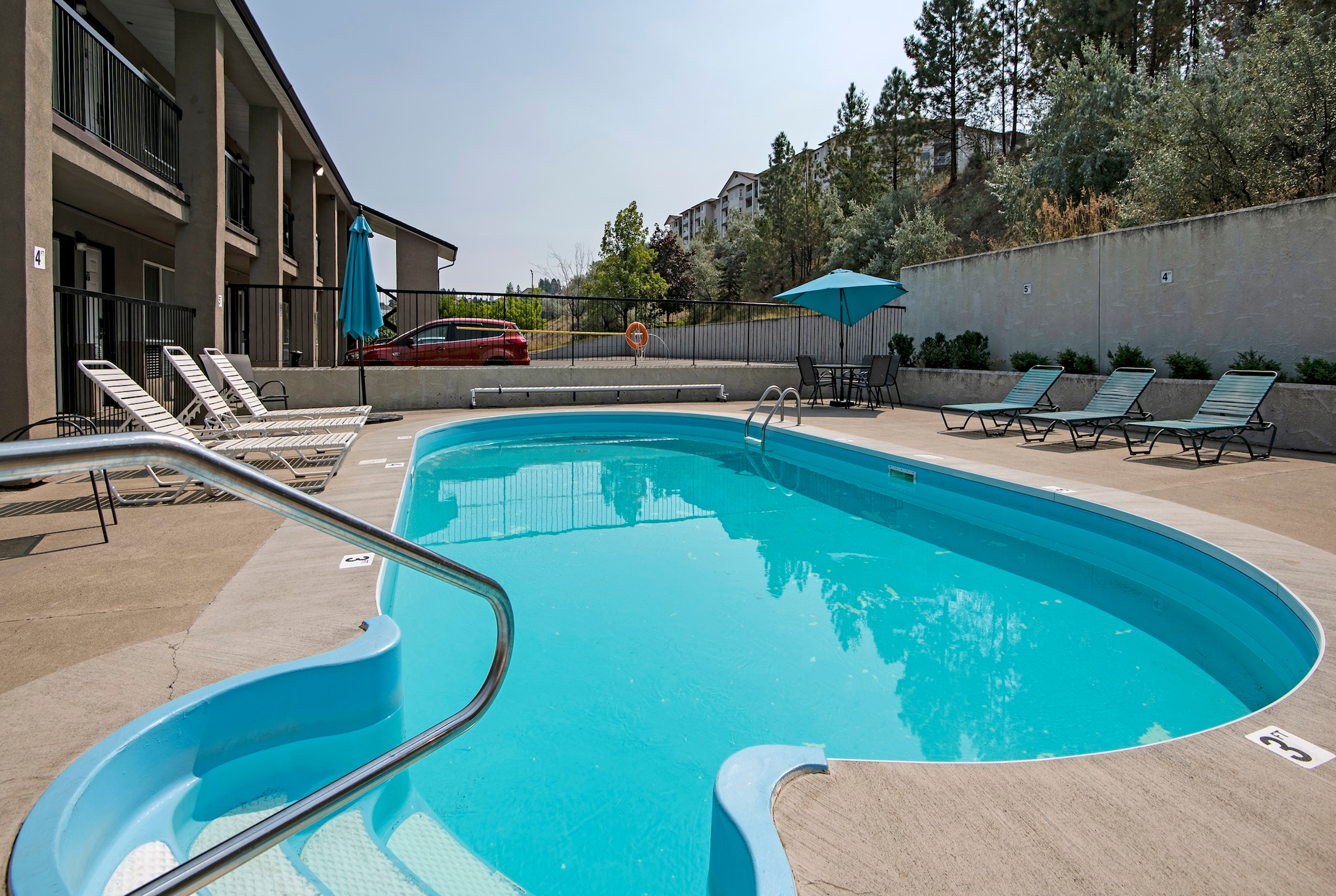 Pool at the Travelodge by Wyndham Kamloops Mountview in Kamloops, British Columbia