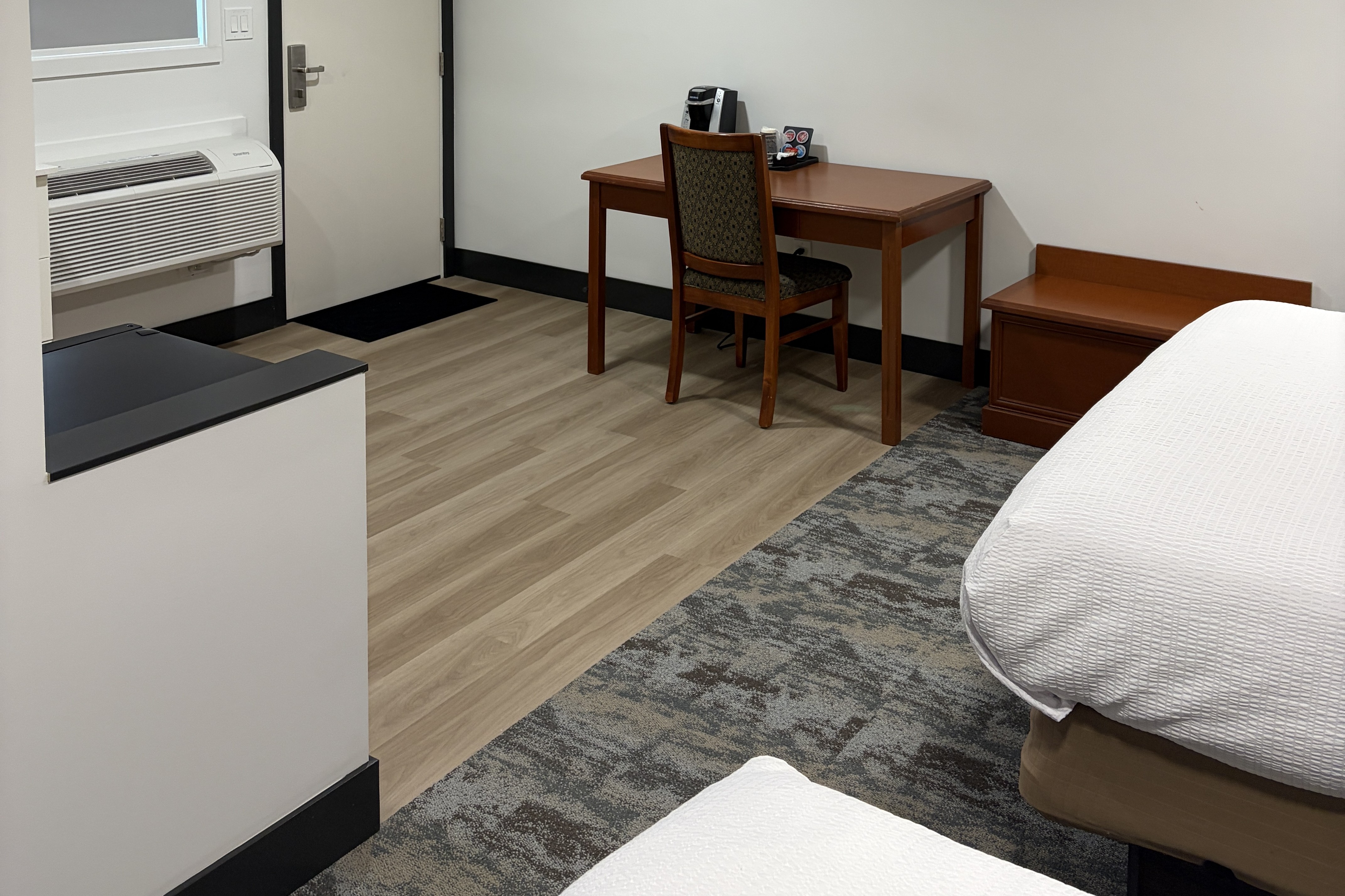 Guest room at the Travelodge by Wyndham Langley in Langley, British Columbia