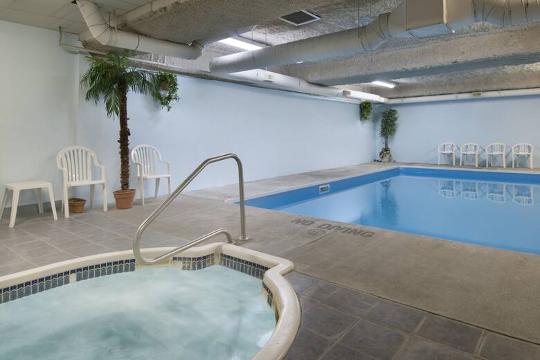 Pool at the Travelodge Merritt in Merritt, British Columbia