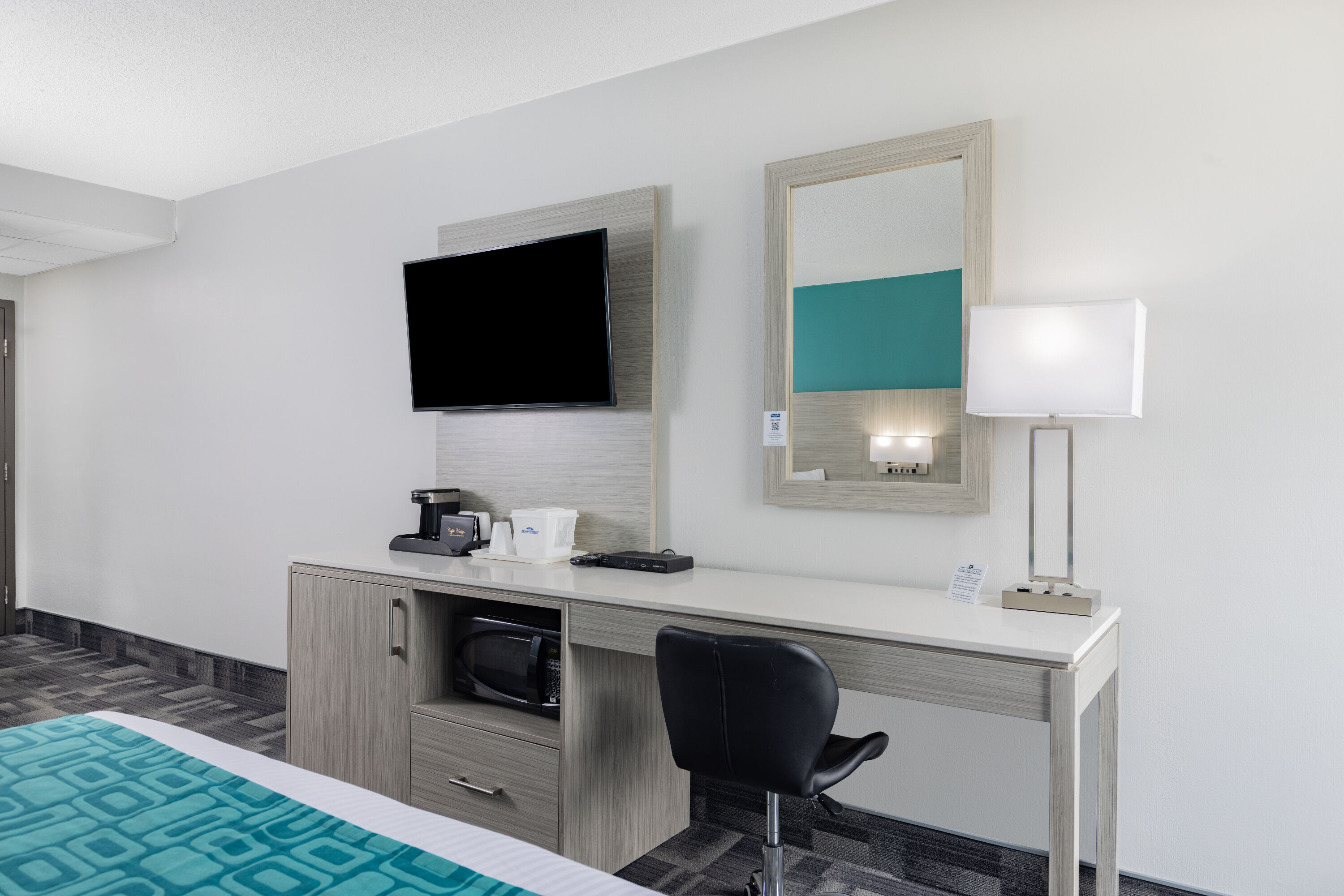 Guest room at the Travelodge by Wyndham Miramichi New Brunswick in Miramichi, New Brunswick