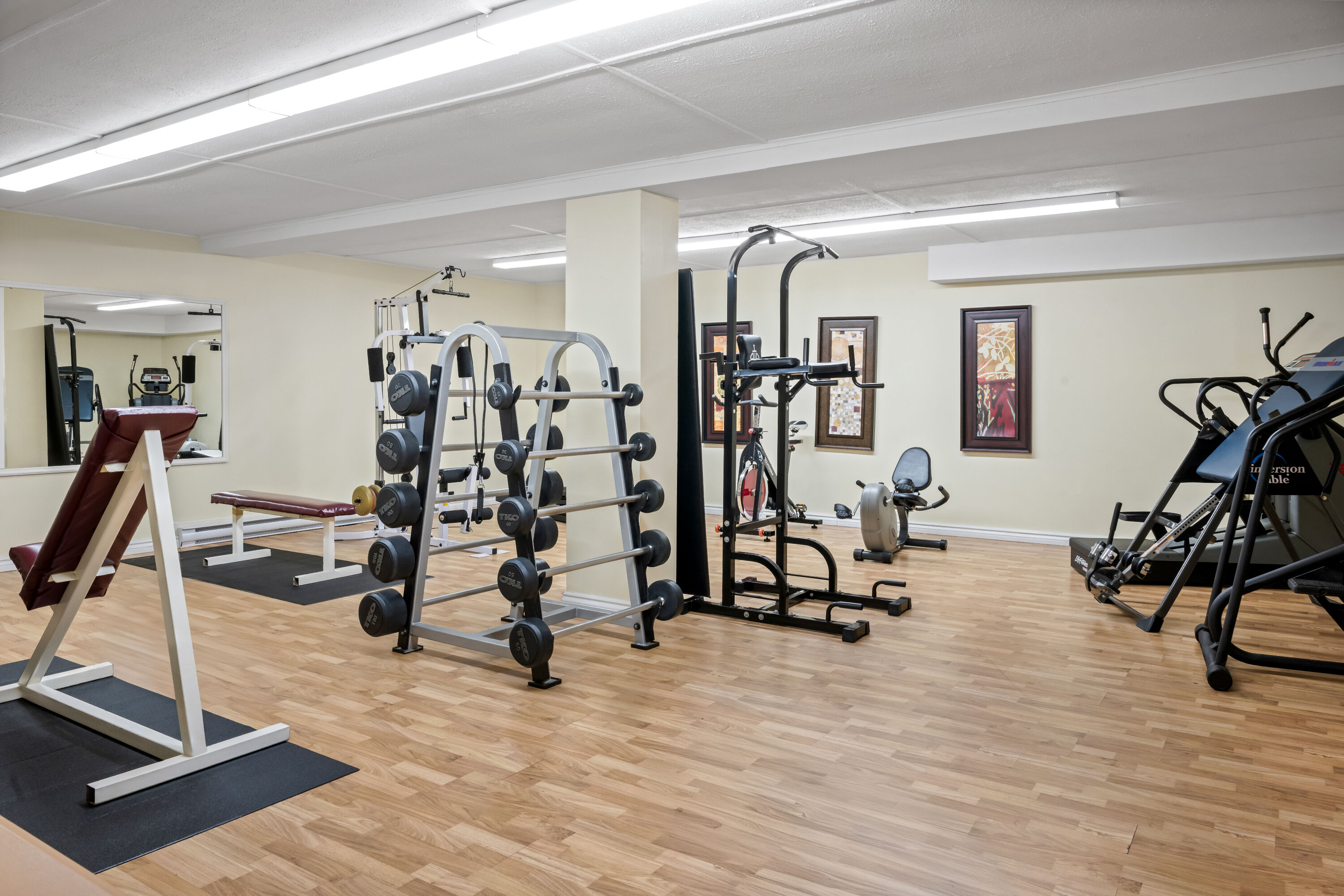 Fitness room at Travelodge by Wyndham Amherst in Amherst, Nova Scotia