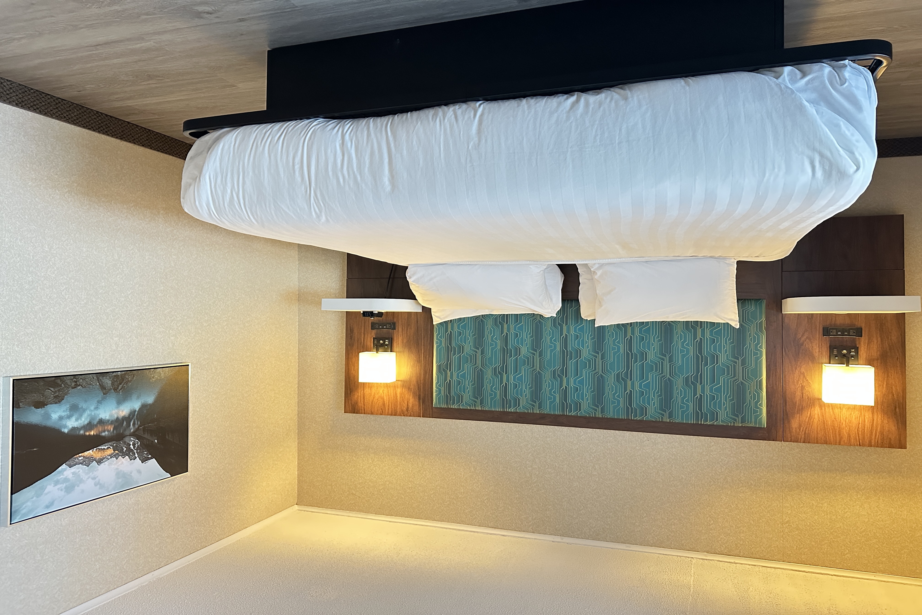 Guest room at the Travelodge by Wyndham Amherst in Amherst, Nova Scotia