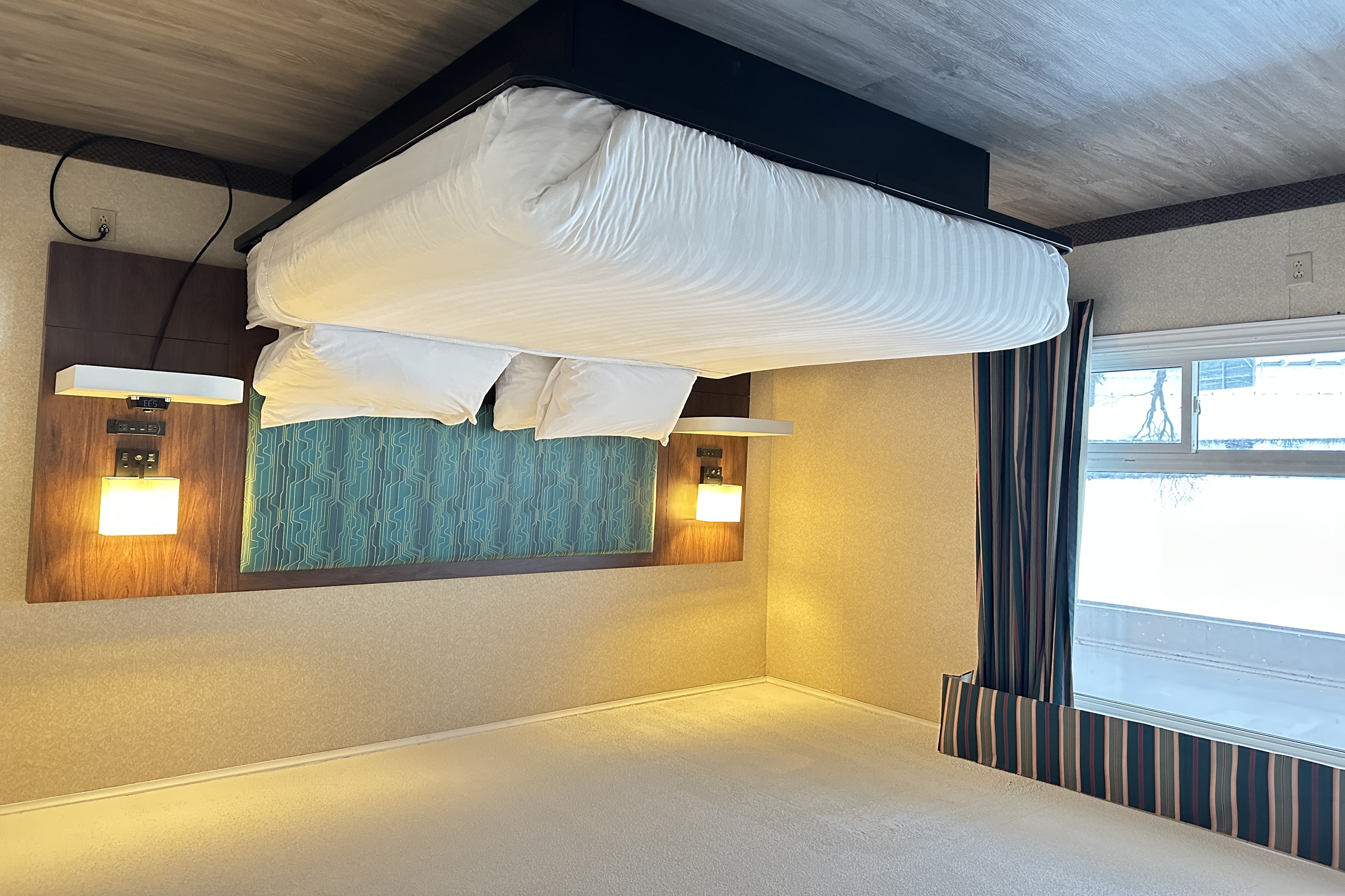 Guest room at the Travelodge by Wyndham Amherst in Amherst, Nova Scotia