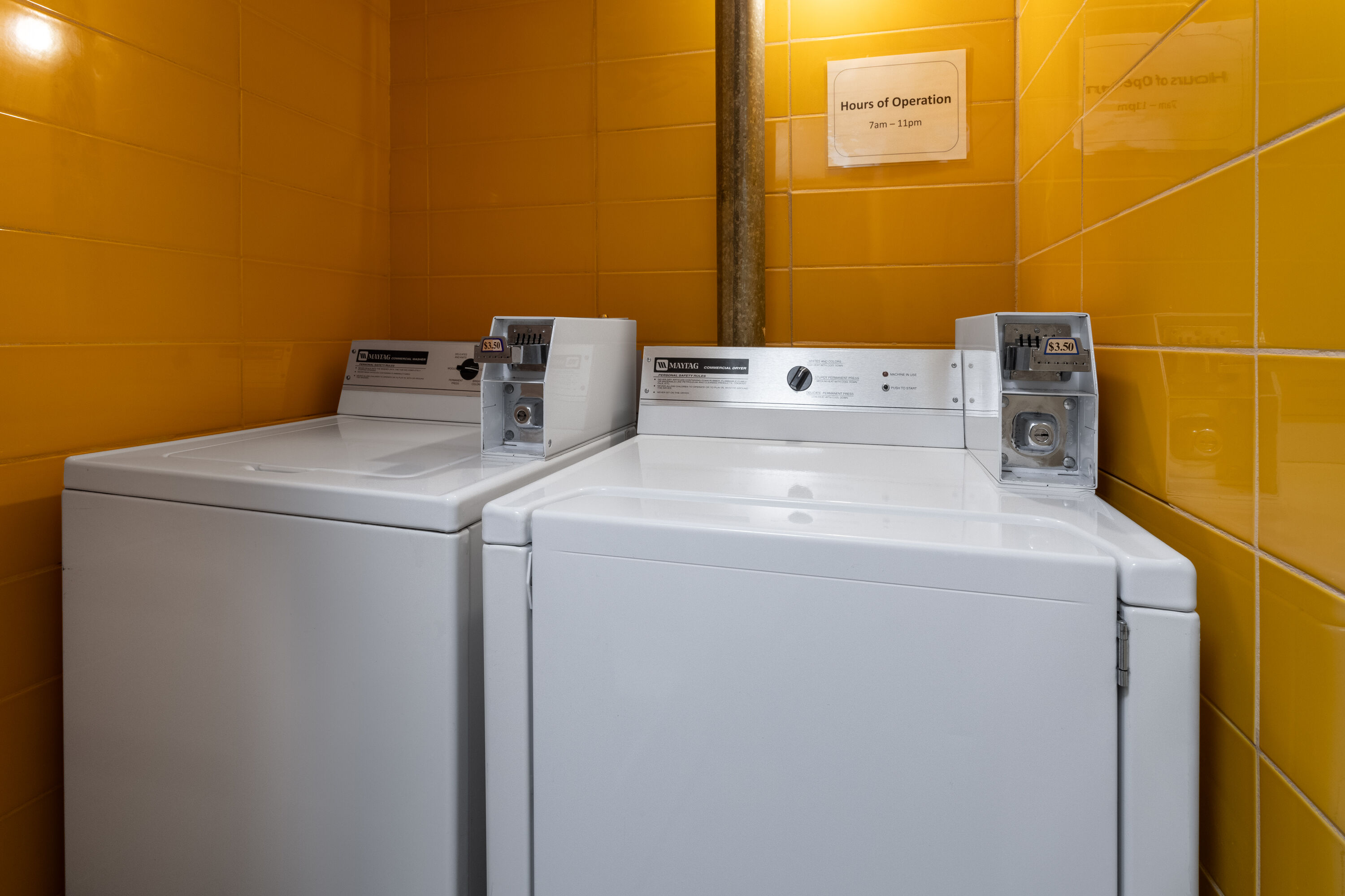 Laundry facilities at Travelodge by Wyndham Amherst in Amherst, Nova Scotia