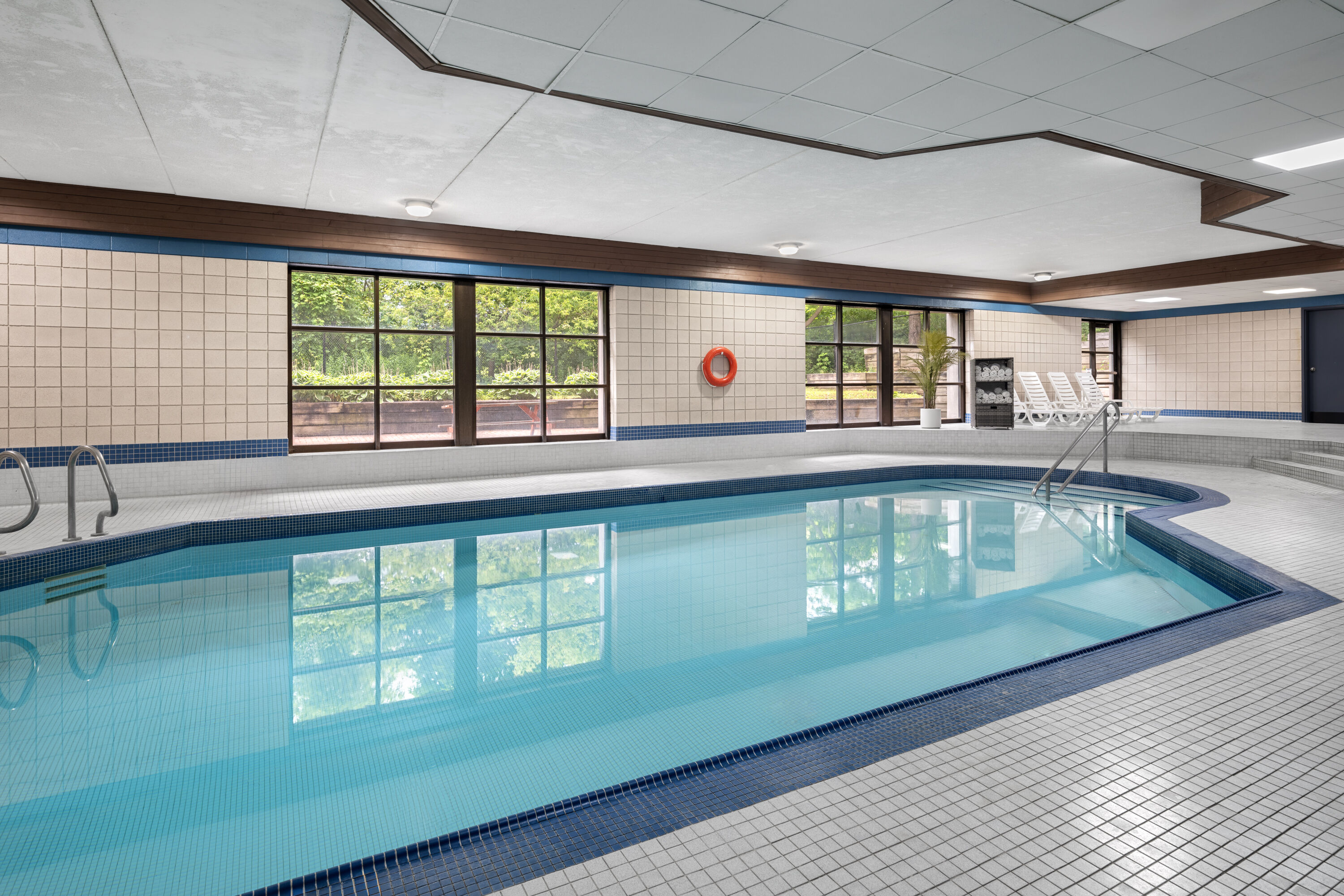 Indoor pool at the Travelodge by Wyndham Barrie in Barrie, Ontario
