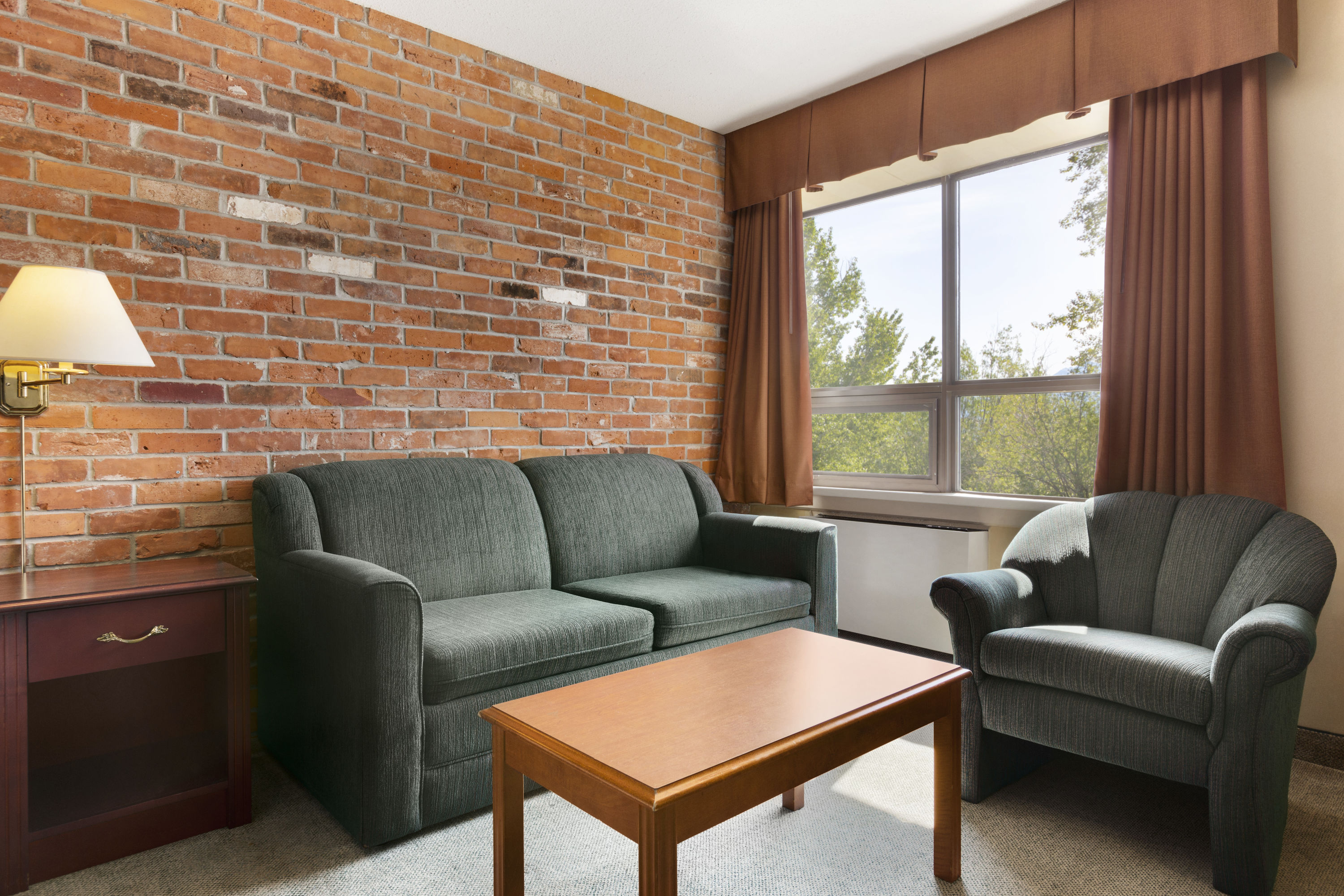 Guest room at the Travelodge by Wyndham North Bay in North Bay, Ontario