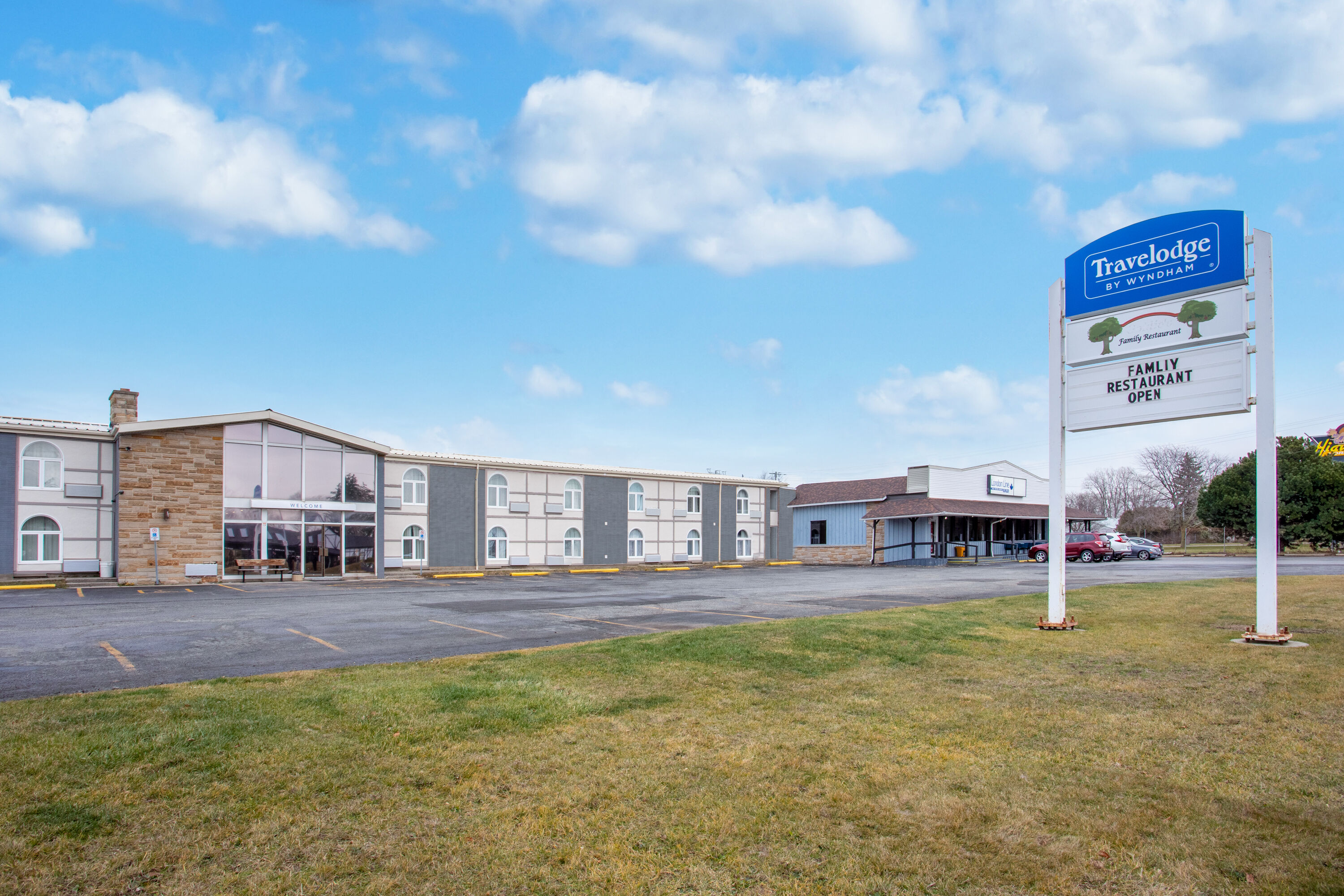 Exterior Day Image of Travelodge by Wyndham Sarnia hotel in Sarnia, Ontario