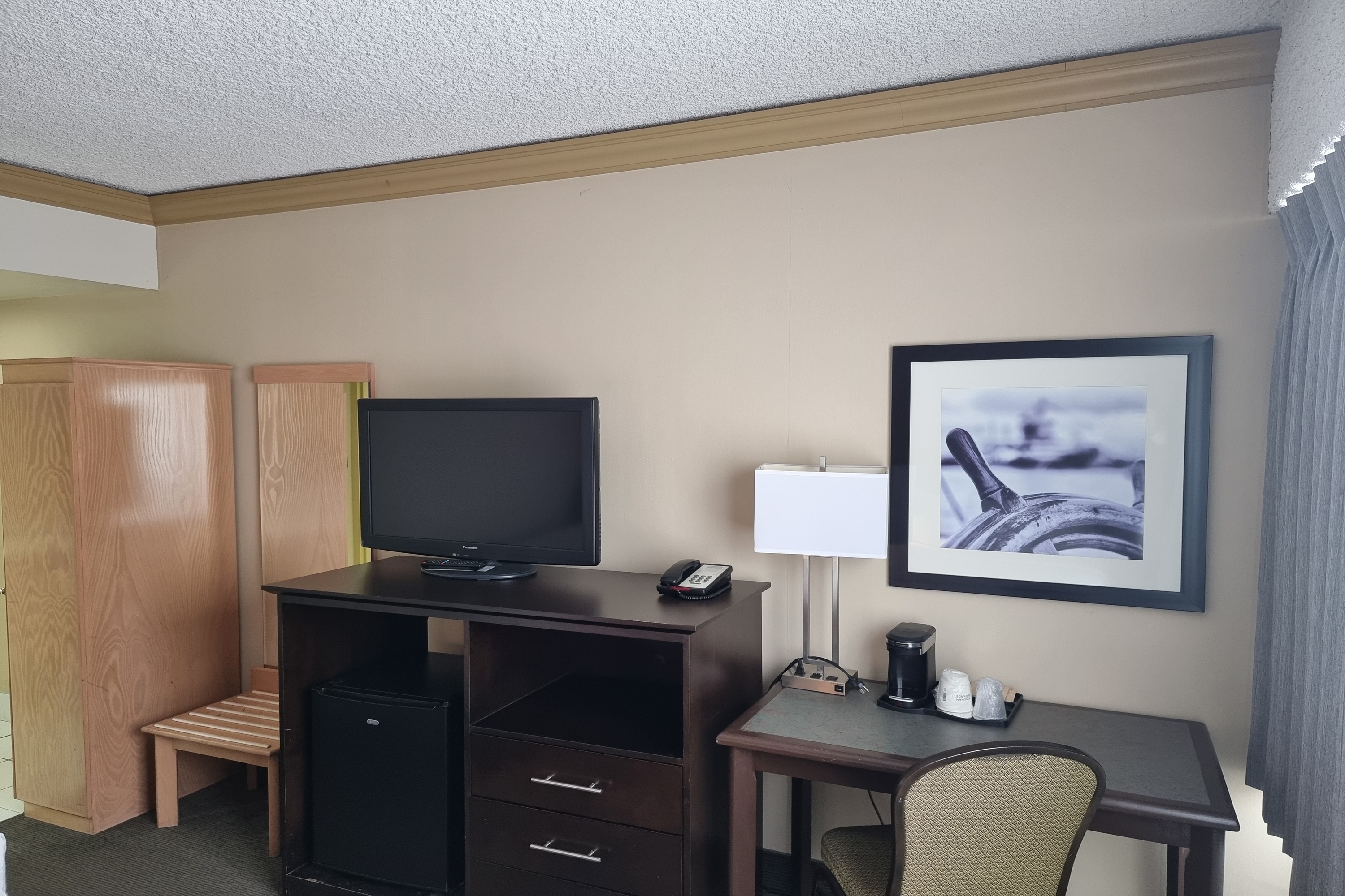 Guest room at the Travelodge by Wyndham Trois-Rivieres in Trois Rivieres, Quebec