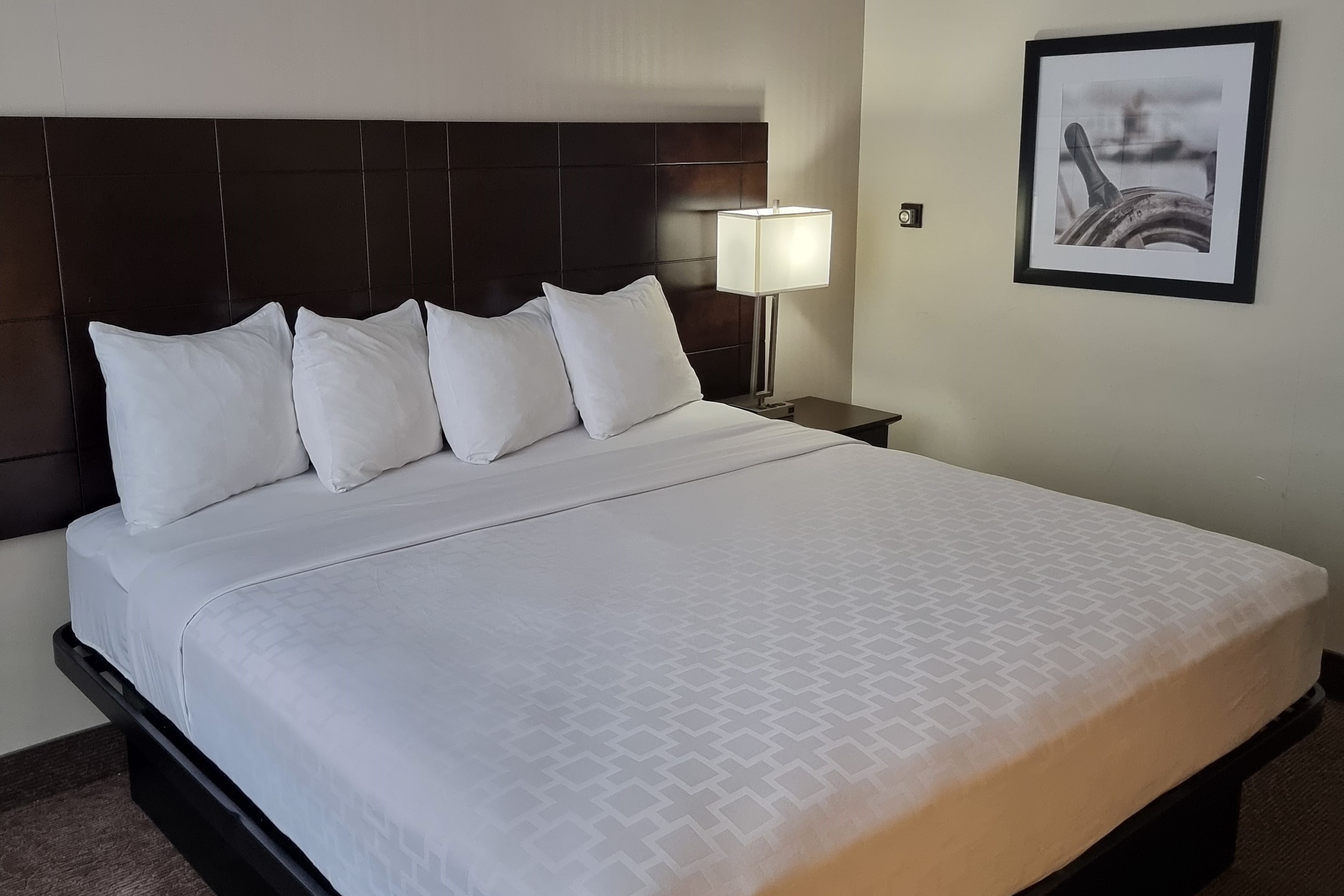 Guest room at the Travelodge by Wyndham Trois-Rivieres in Trois Rivieres, Quebec