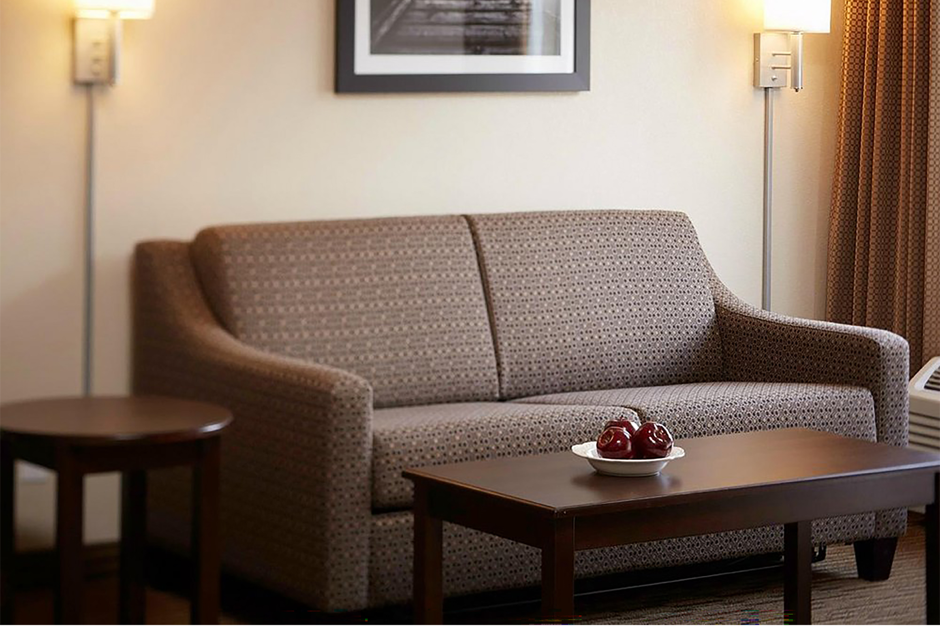 Guest room at the Travelodge Suites by Wyndham Estevan in Estevan, Saskatchewan