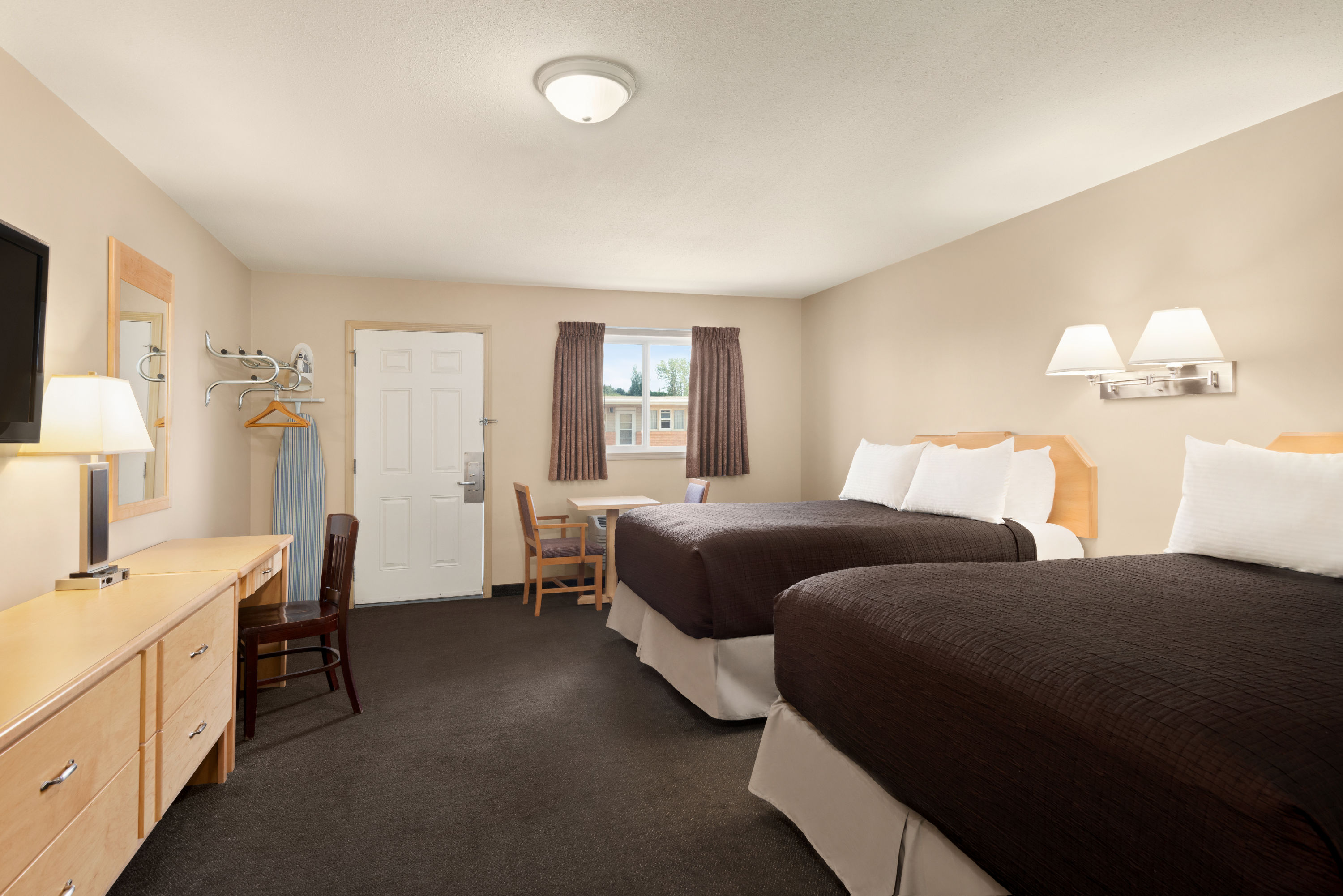 Guest room at the Thriftlodge Moose Jaw in Moose Jaw, Saskatchewan